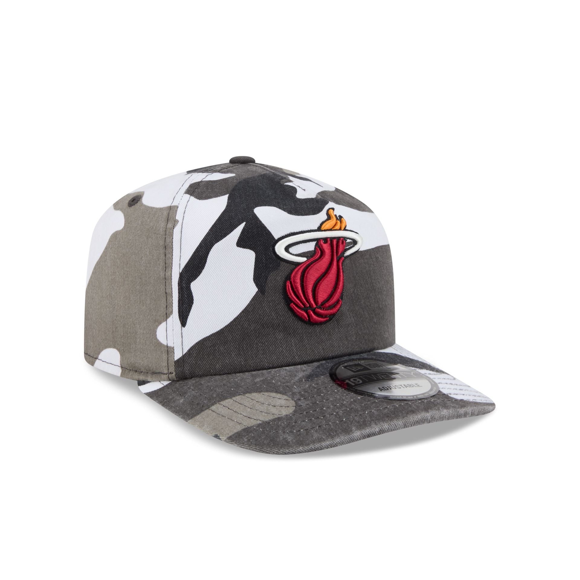 Miami Heat Washed Nylon Camo 19TWENTY Adjustable Hat
