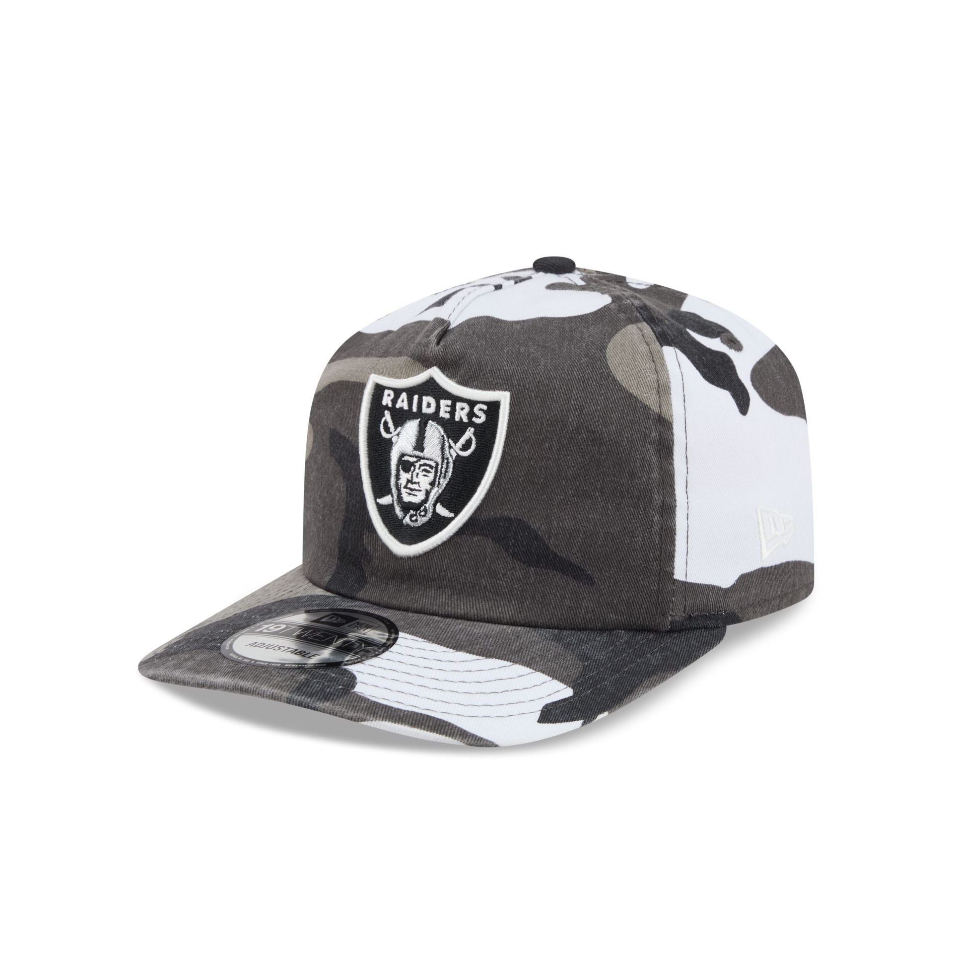 Las Vegas Raiders Washed Nylon Camo 19TWENTY Adjustable Hat