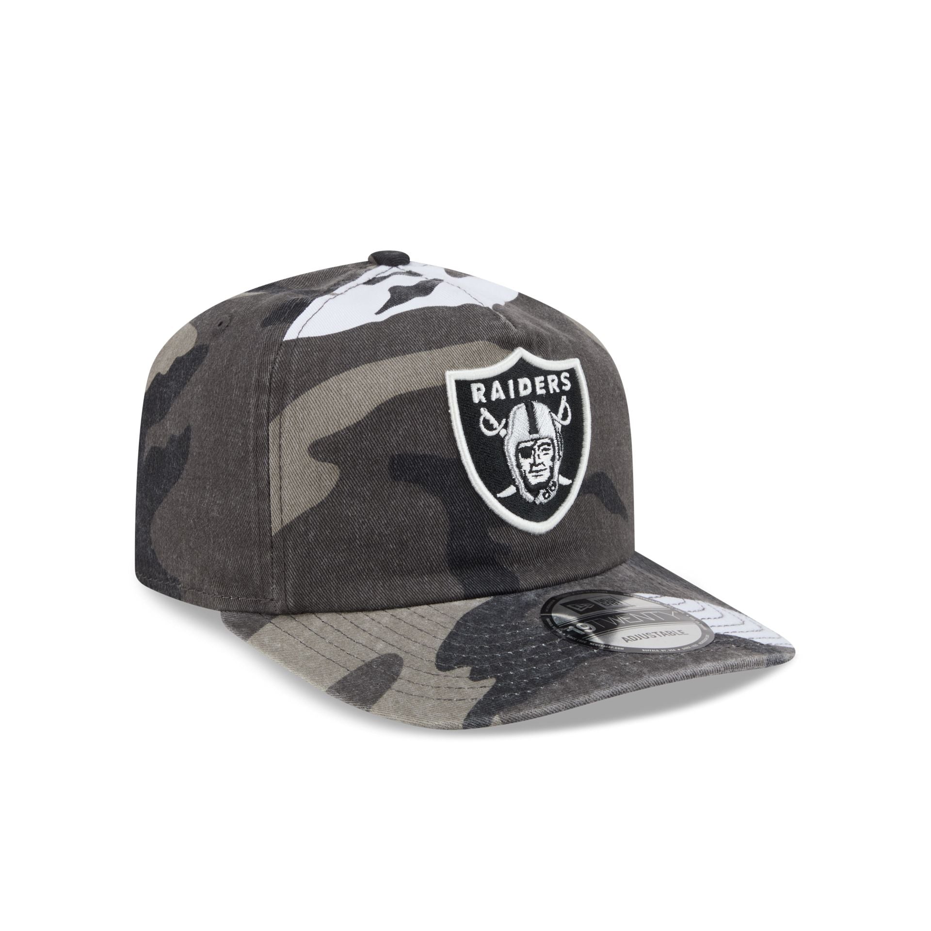 Las Vegas Raiders Washed Nylon Camo 19TWENTY Adjustable Hat