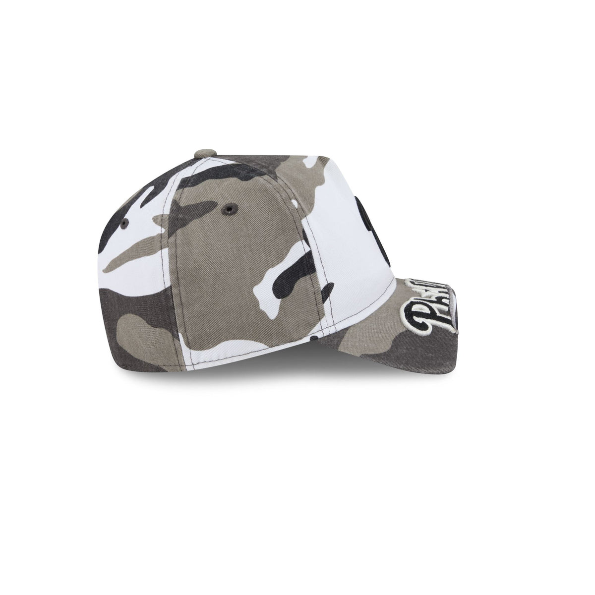 Philadelphia Phillies Washed Camo 9FORTY A-Frame Unstructured Cut-Off Visor Snapback Hat