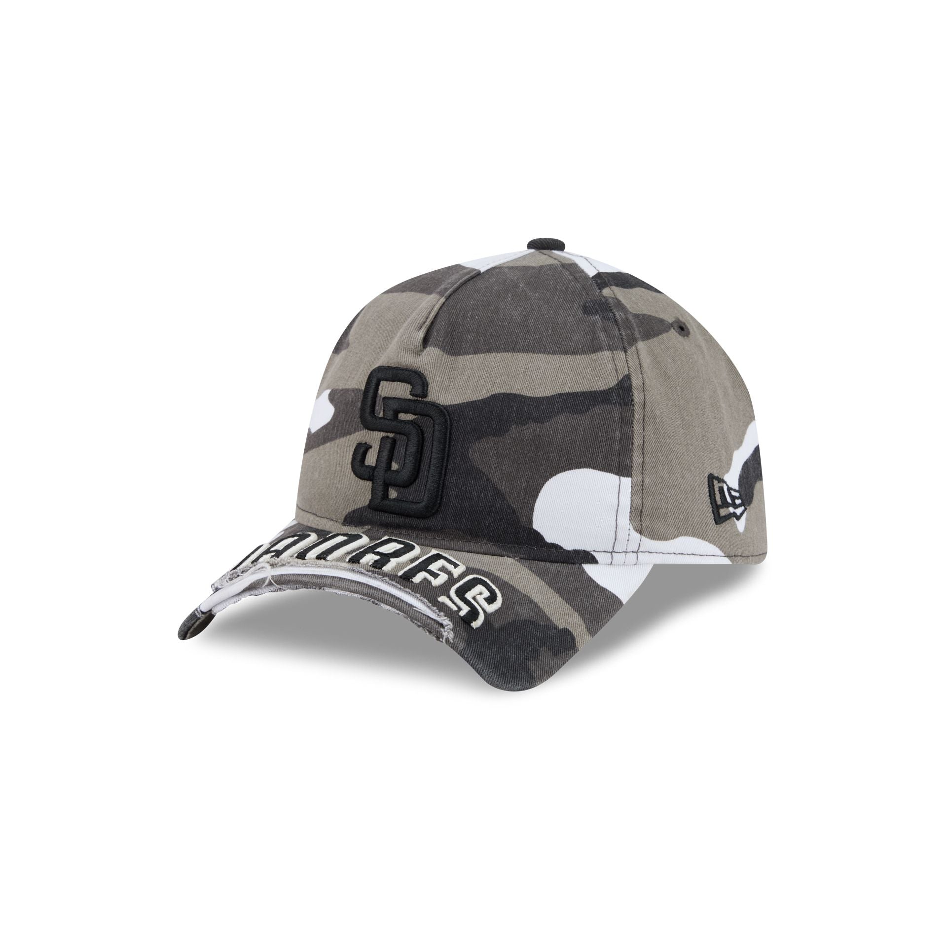 San Diego Padres Washed Camo 9FORTY A-Frame Unstructured Cut-Off Visor Snapback Hat