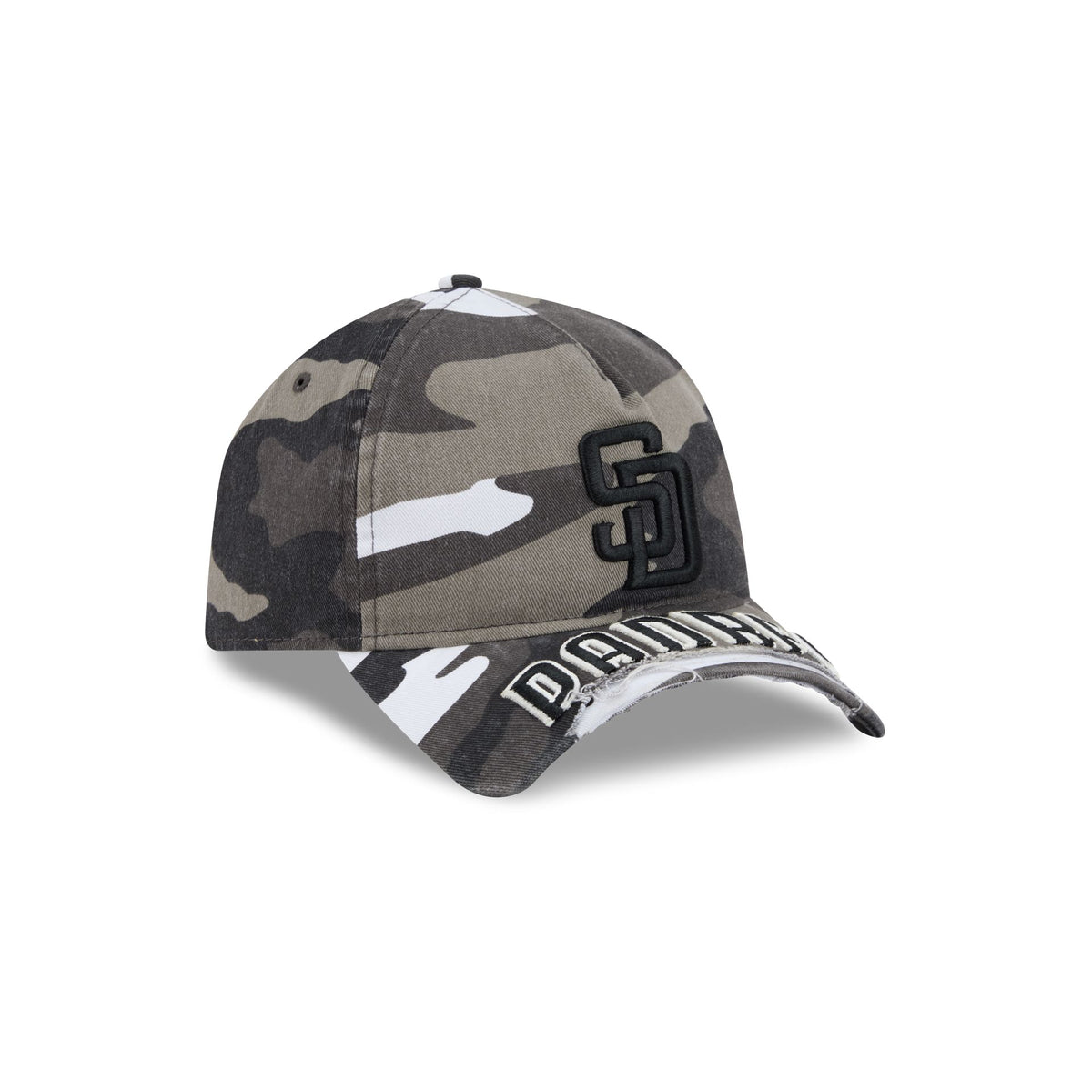 San Diego Padres Washed Camo 9FORTY A-Frame Unstructured Cut-Off Visor Snapback Hat