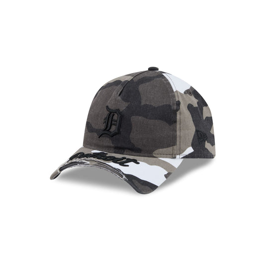 Detroit Tigers Washed Camo 9FORTY A-Frame Unstructured Cut-Off Visor Snapback Hat