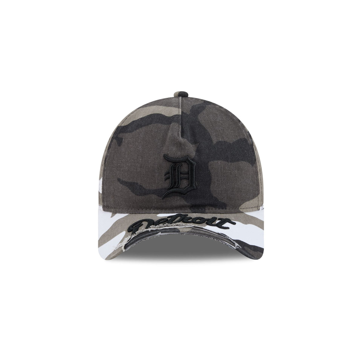 Detroit Tigers Washed Camo 9FORTY A-Frame Unstructured Cut-Off Visor Snapback Hat