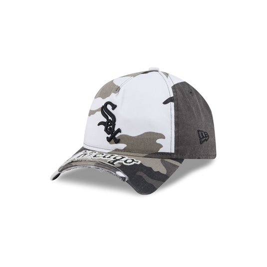 Chicago White Sox Washed Camo 9FORTY A-Frame Unstructured Cut-Off Visor Snapback Hat