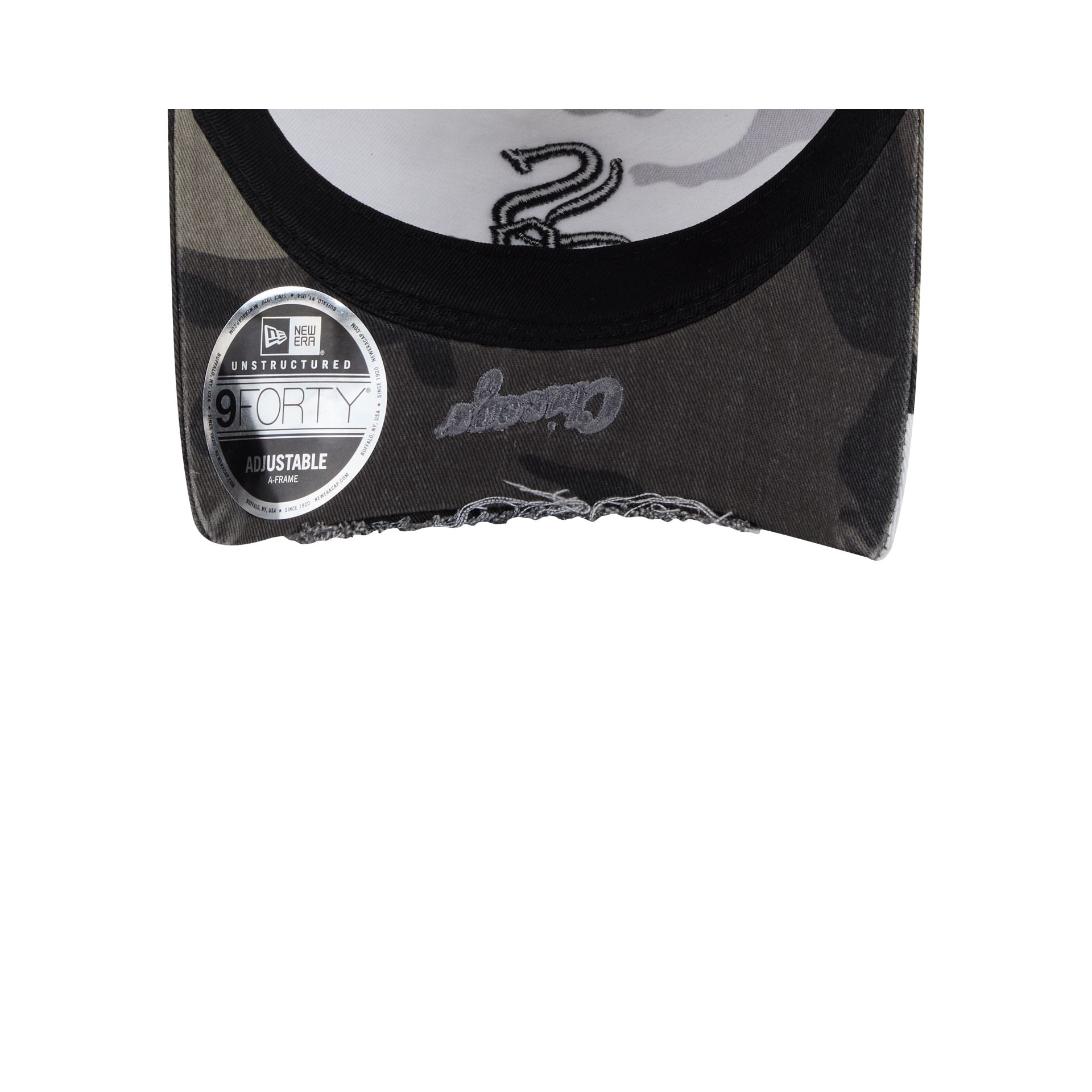 Chicago White Sox Washed Camo 9FORTY A-Frame Unstructured Cut-Off Visor Snapback Hat