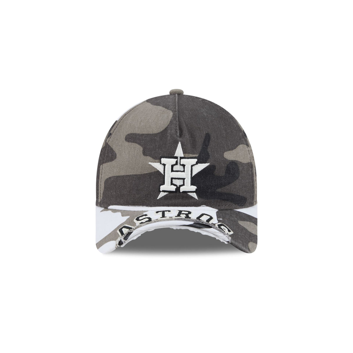 Houston Astros Washed Camo 9FORTY A-Frame Unstructured Cut-Off Visor Snapback Hat