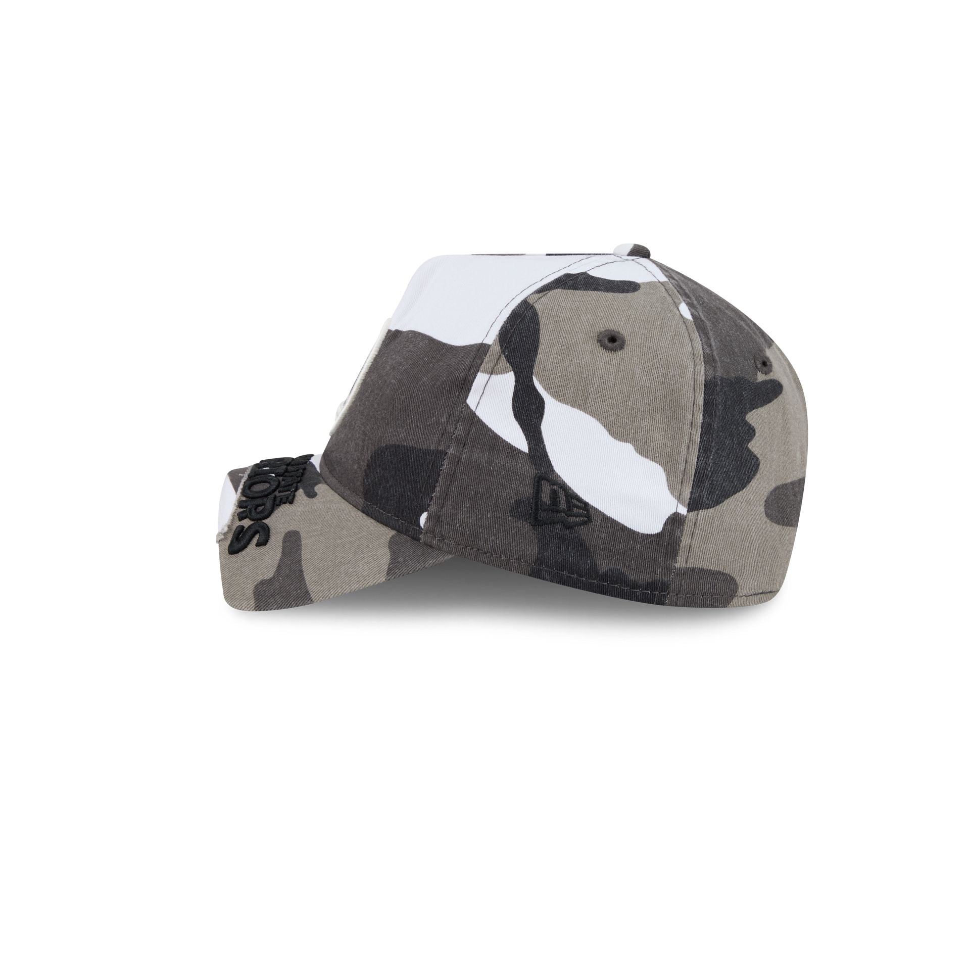 Golden State Warriors Washed Camo 9FORTY A-Frame Unstructured Cut-Off Visor Snapback Hat