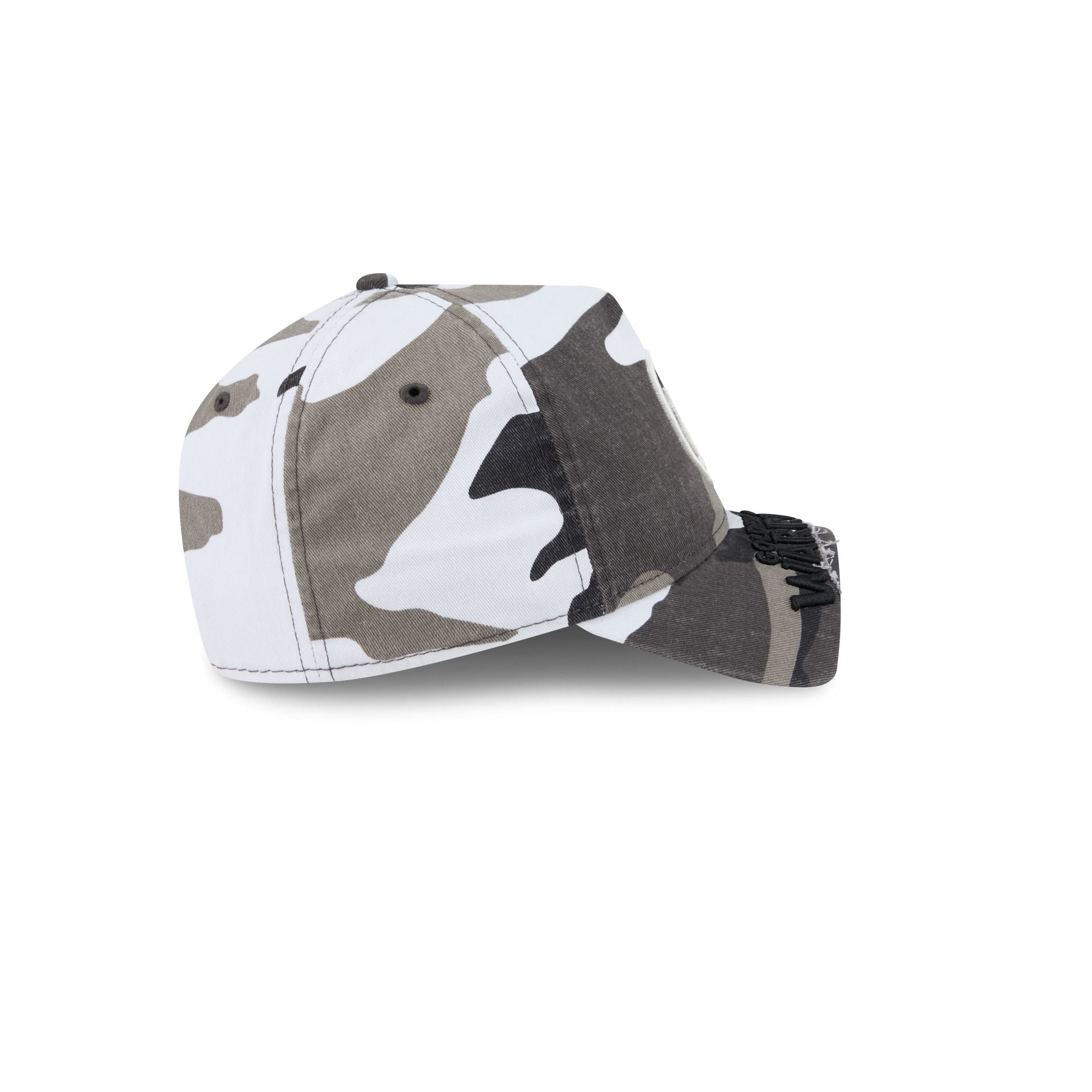 Golden State Warriors Washed Camo 9FORTY A-Frame Unstructured Cut-Off Visor Snapback Hat
