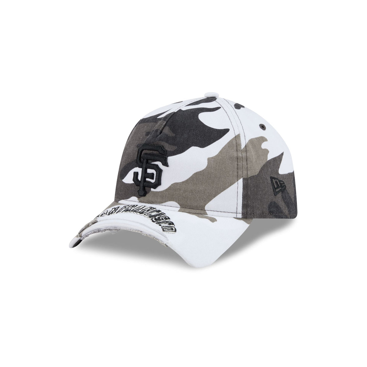 San Francisco Giants Washed Camo 9FORTY A-Frame Unstructured Cut-Off Visor Snapback Hat