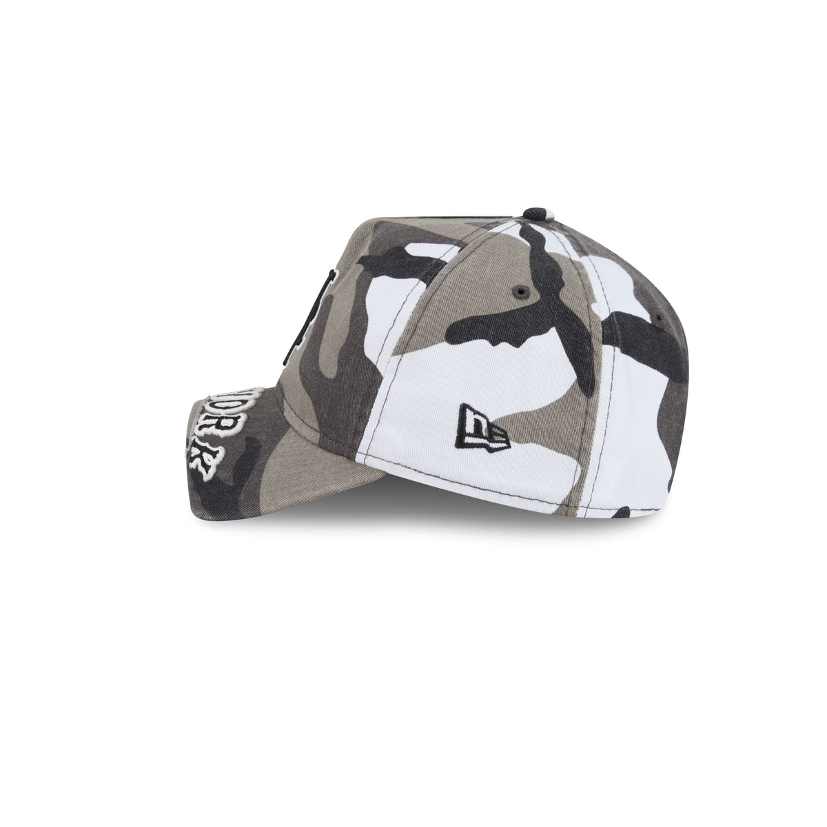 New York Mets Washed Camo 9FORTY A-Frame Unstructured Cut-Off Visor Snapback Hat