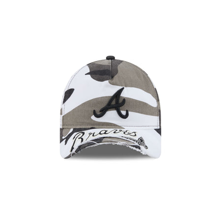 Atlanta Braves Washed Camo 9FORTY A-Frame Unstructured Cut-Off Visor Snapback Hat