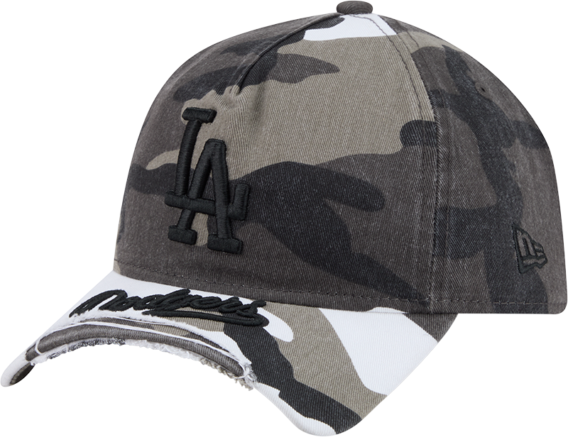 Los Angeles Dodgers Washed Camo 9FORTY A-Frame Unstructured Cut-Off Visor Snapback Hat