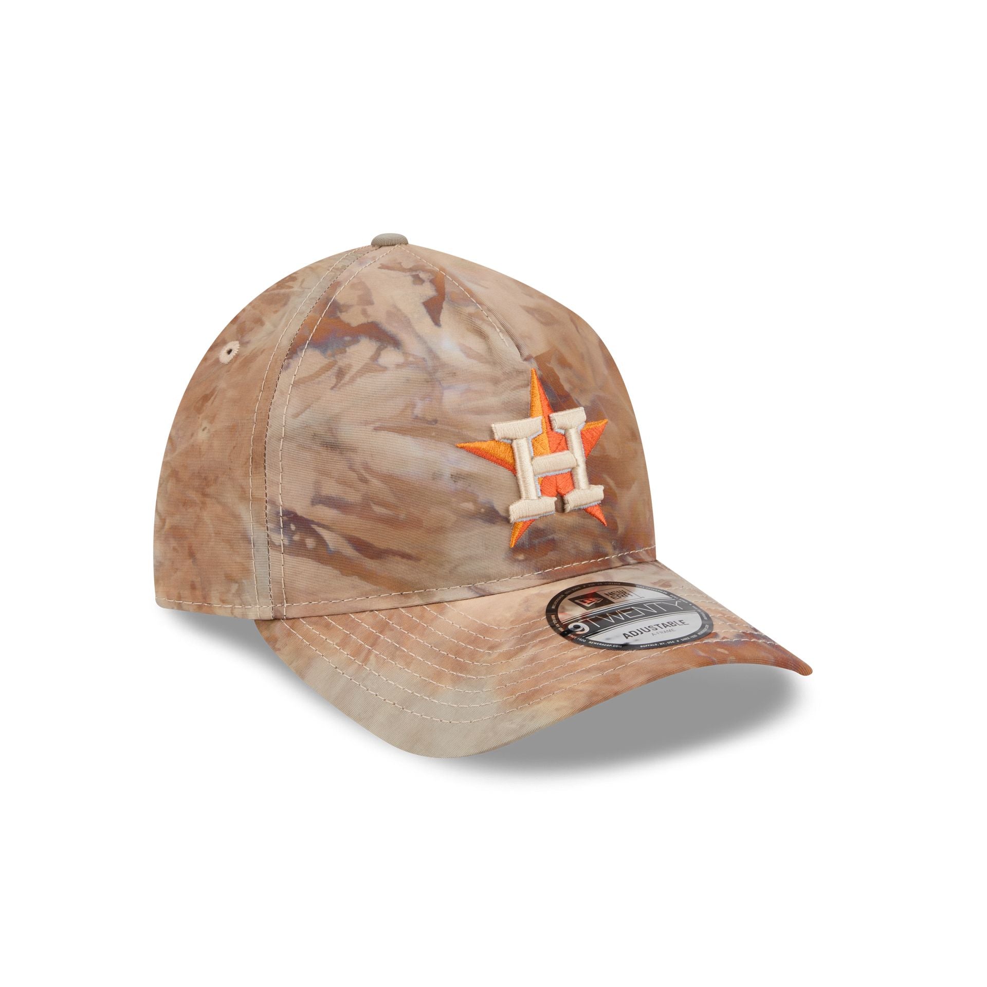 Houston Astros Washed Nylon Brown 9TWENTY A-Frame Adjustable Hat