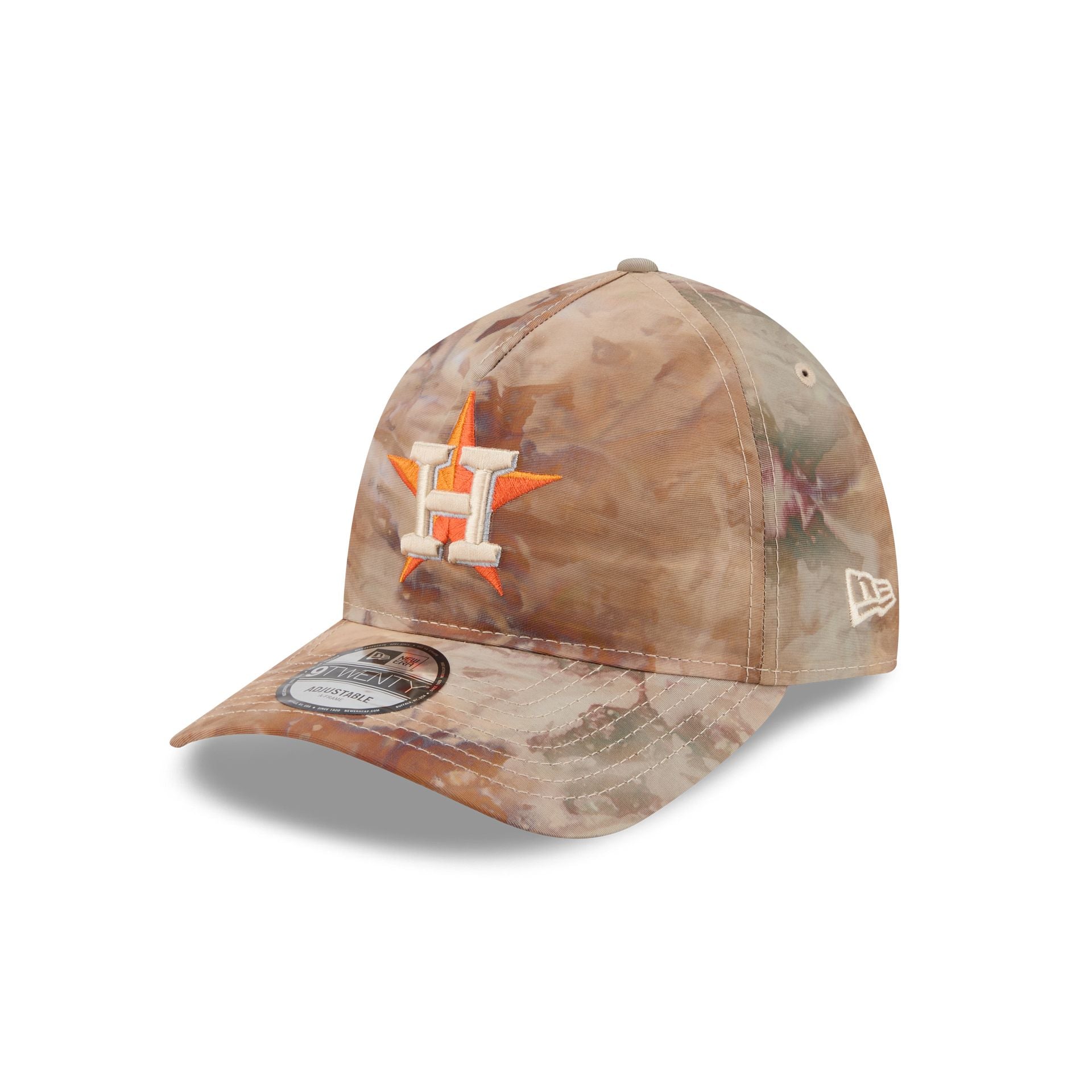 Houston Astros Washed Nylon Brown 9TWENTY A-Frame Adjustable Hat
