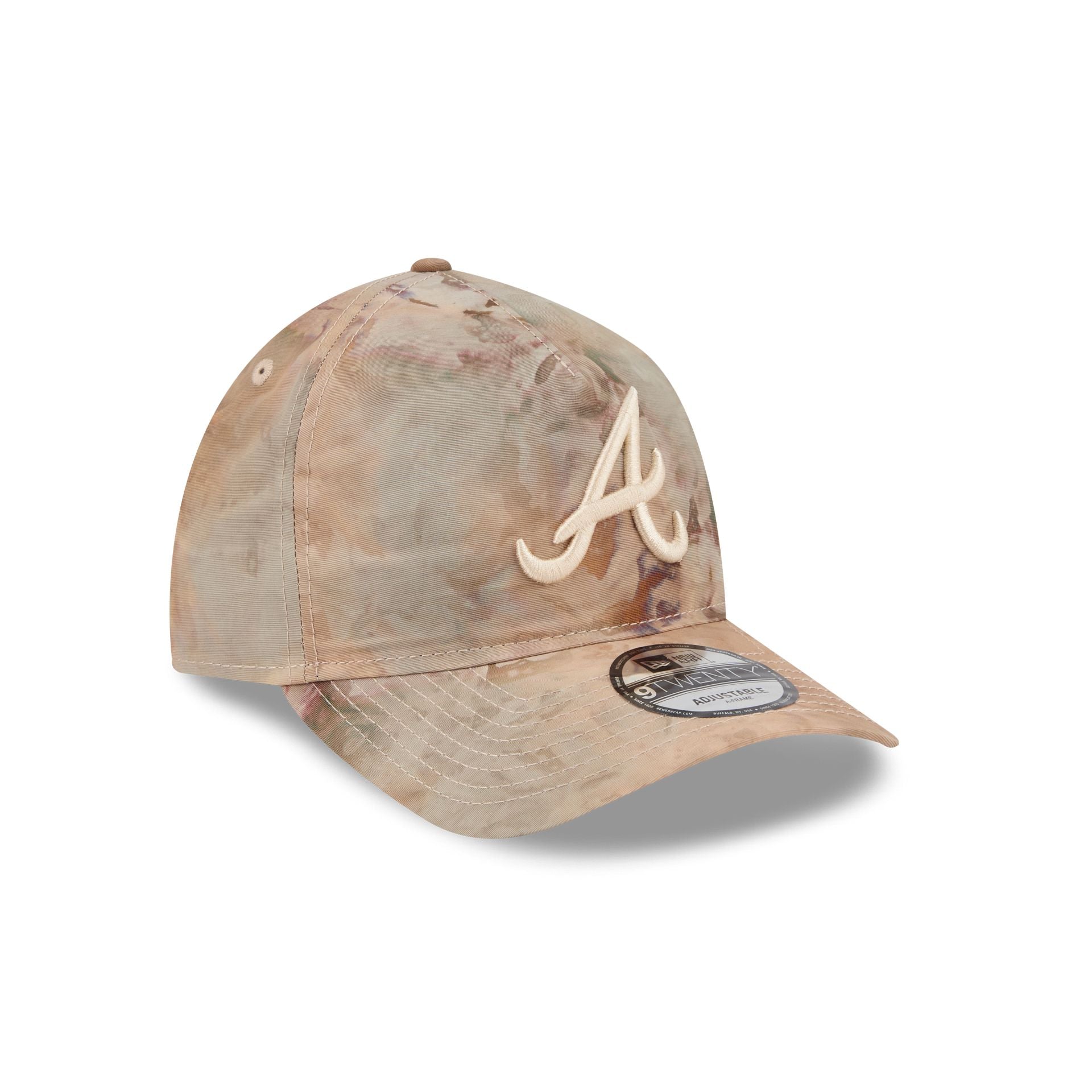 Atlanta Braves Washed Nylon Brown 9TWENTY A-Frame Adjustable Hat