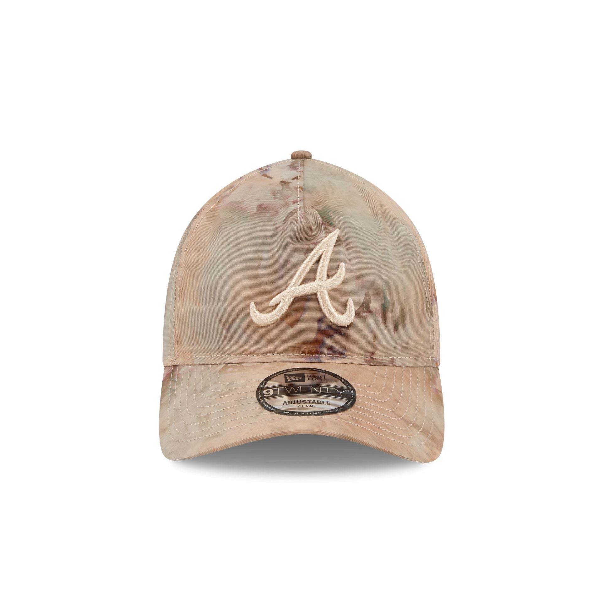 Atlanta Braves Washed Nylon Brown 9TWENTY A-Frame Adjustable Hat