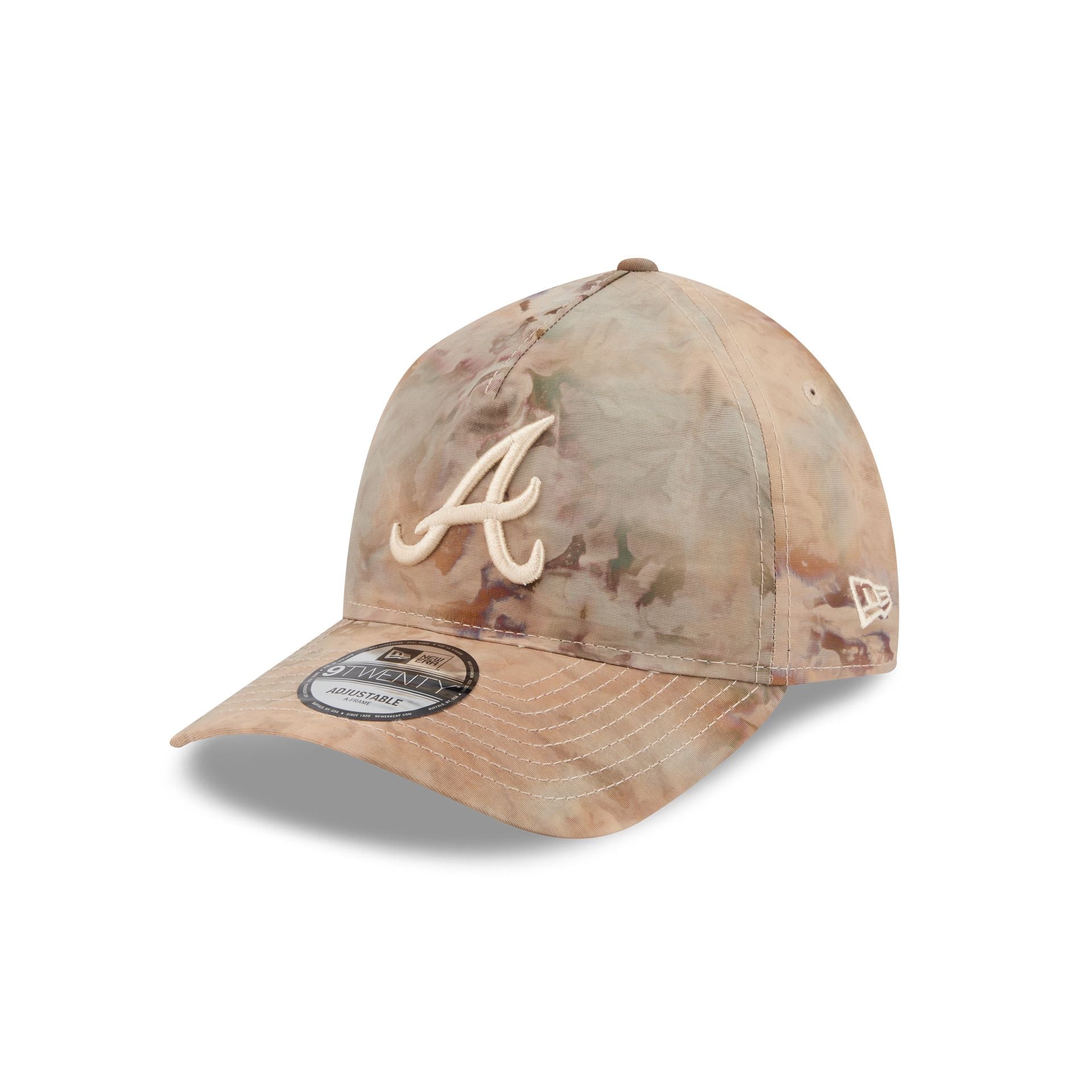 Atlanta Braves Washed Nylon Brown 9TWENTY A-Frame Adjustable Hat