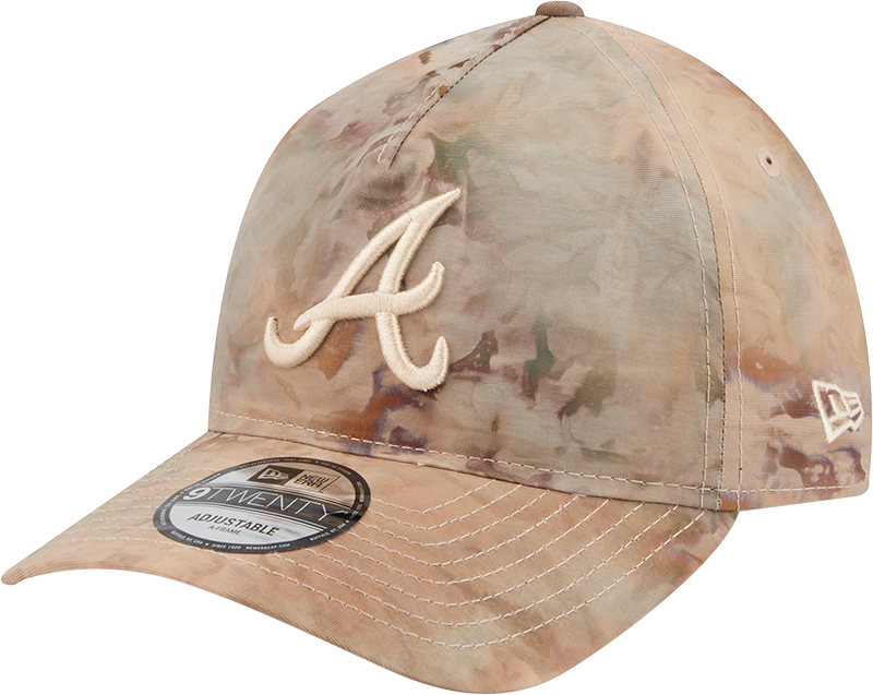 Atlanta Braves Washed Nylon Brown 9TWENTY A-Frame Adjustable Hat