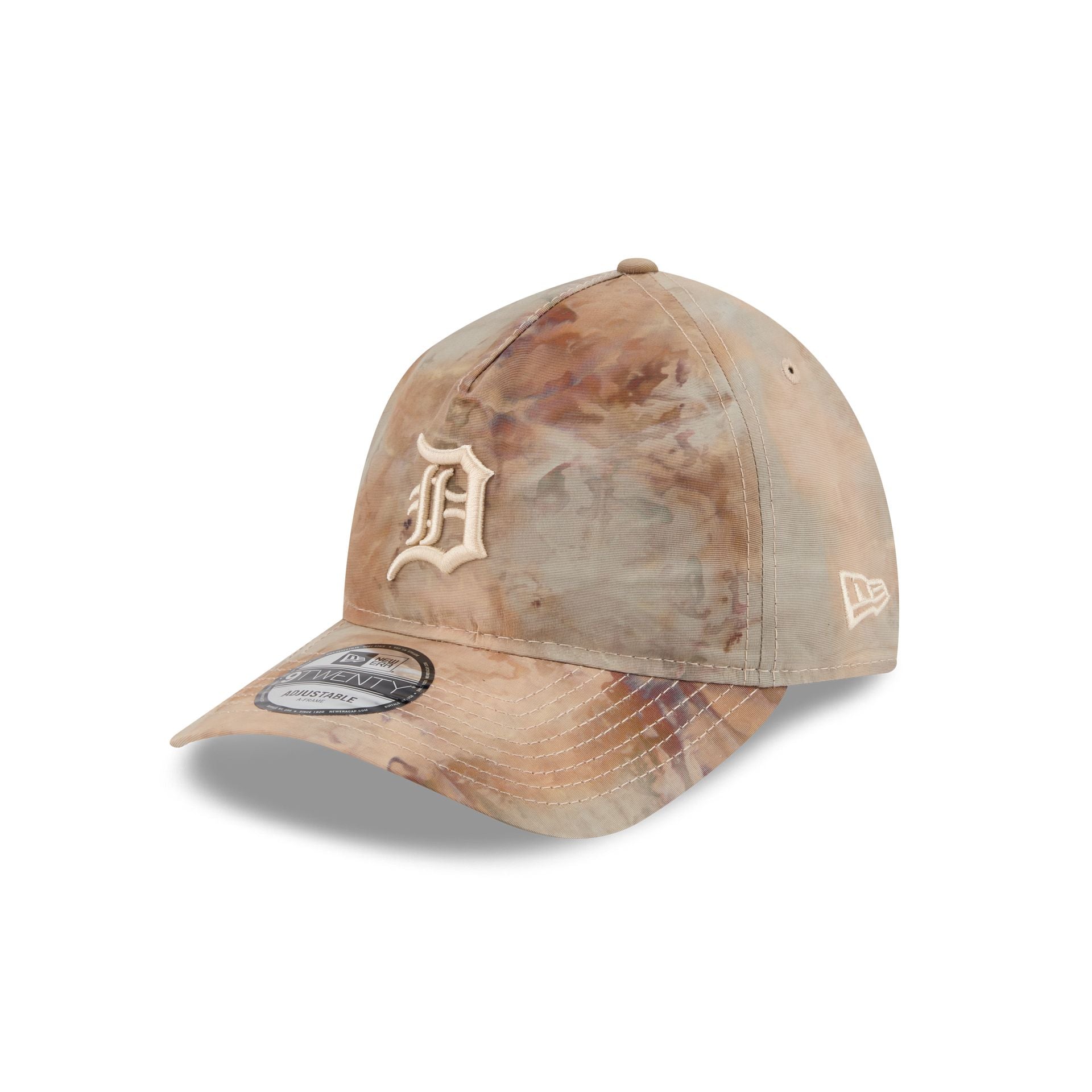 Detroit Tigers Washed Nylon Brown 9TWENTY A-Frame Adjustable Hat