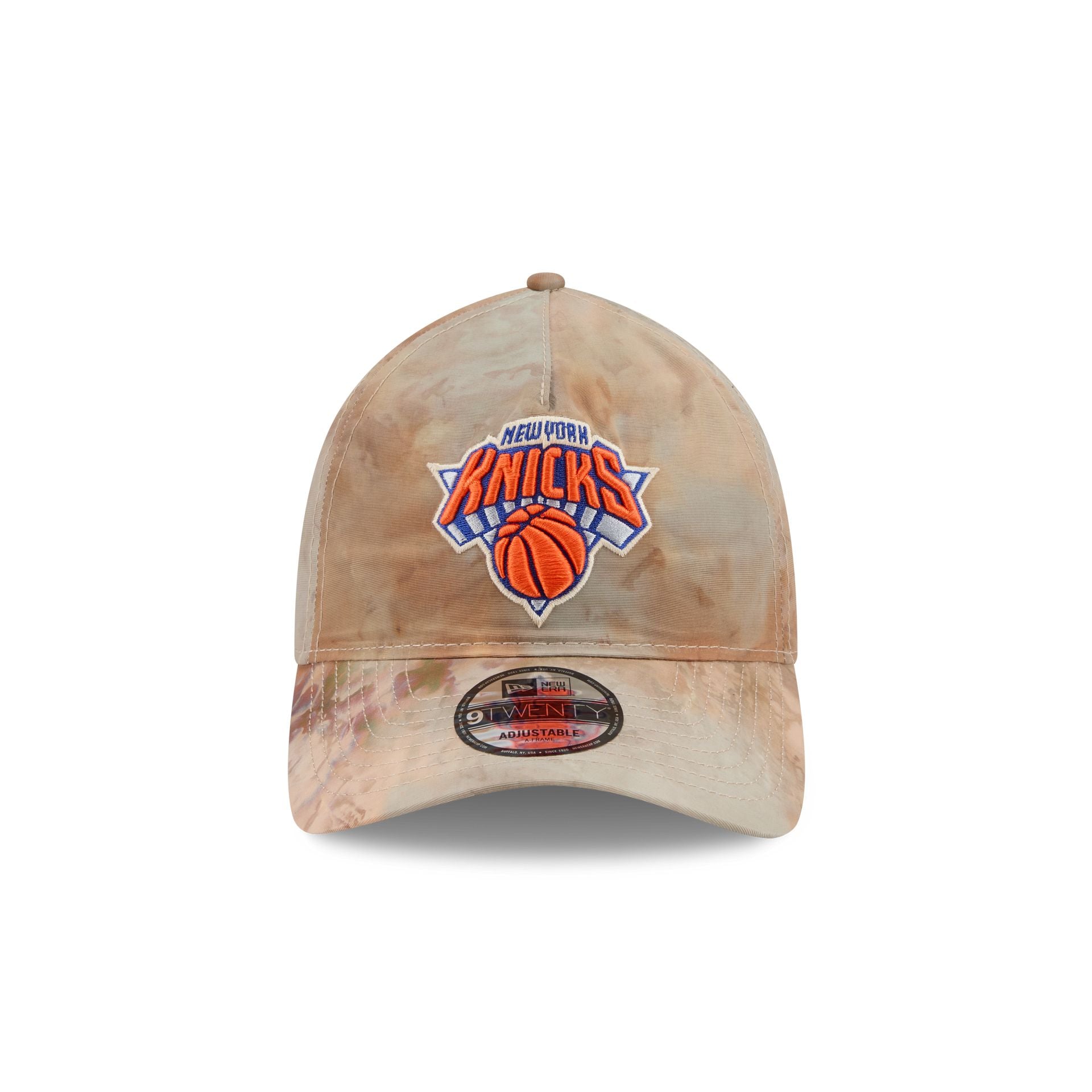 New York Knicks Washed Nylon Brown 9TWENTY A-Frame Adjustable Hat