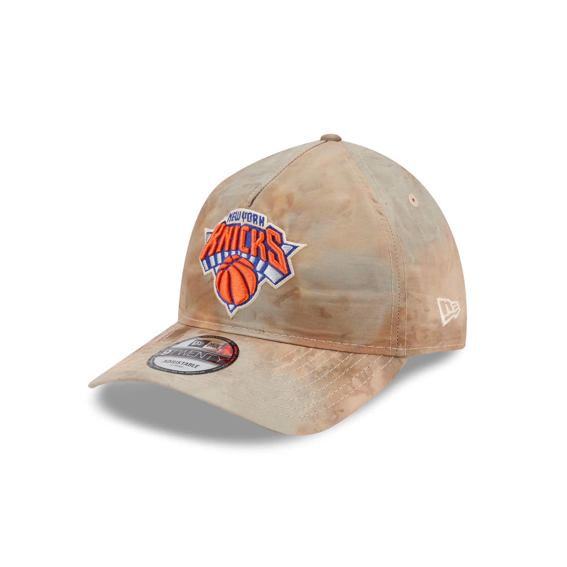 New York Knicks Washed Nylon Brown 9TWENTY A-Frame Adjustable Hat