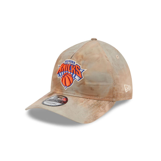 New York Knicks Washed Nylon Brown 9TWENTY A-Frame Adjustable Hat