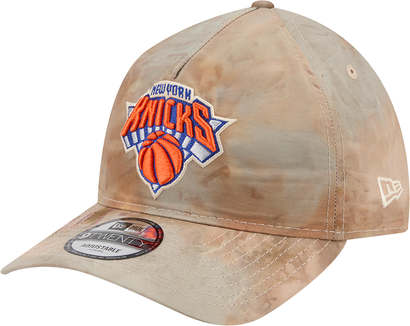 New York Knicks Washed Nylon Brown 9TWENTY A-Frame Adjustable Hat