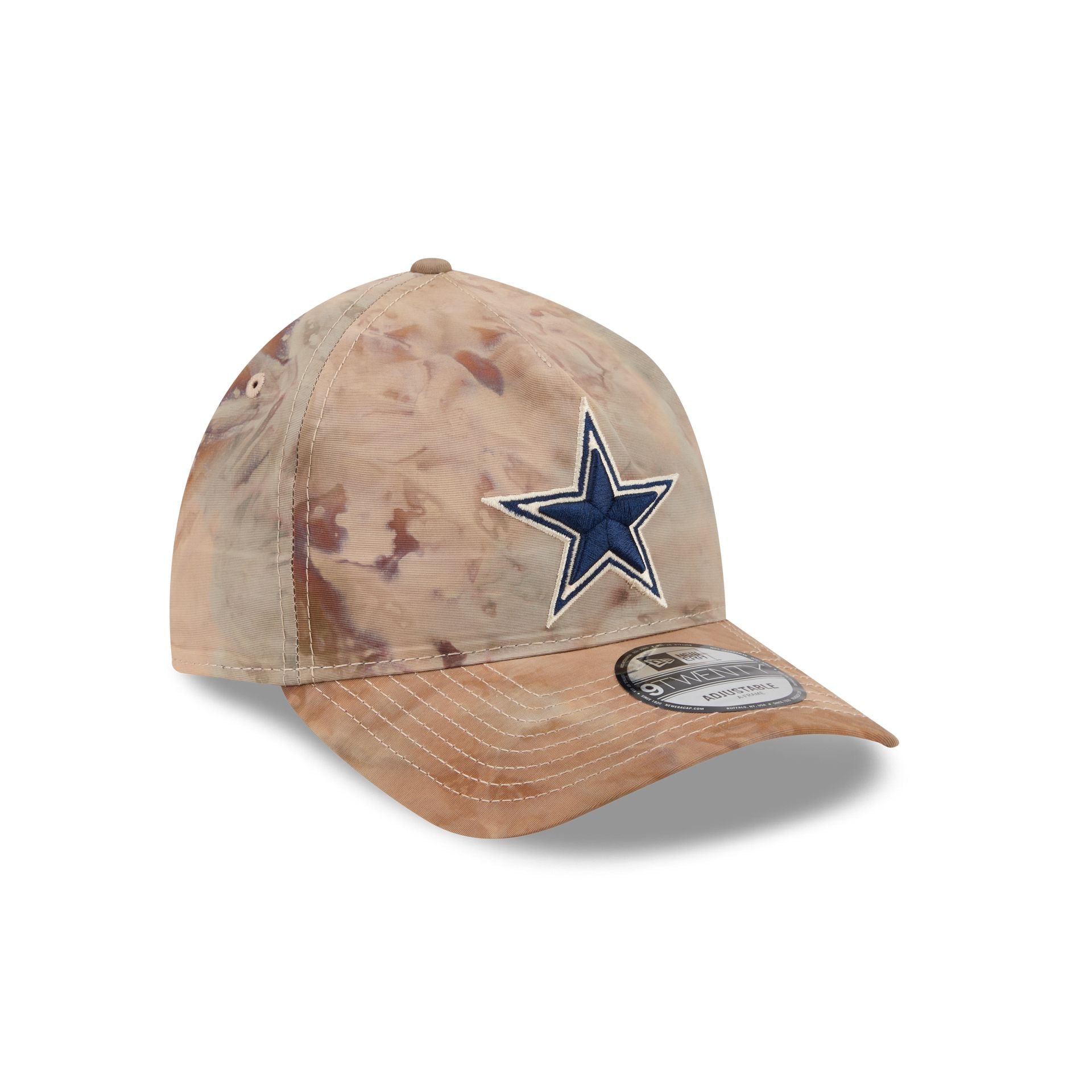 Dallas Cowboys Washed Nylon Brown 9TWENTY A-Frame Adjustable Hat