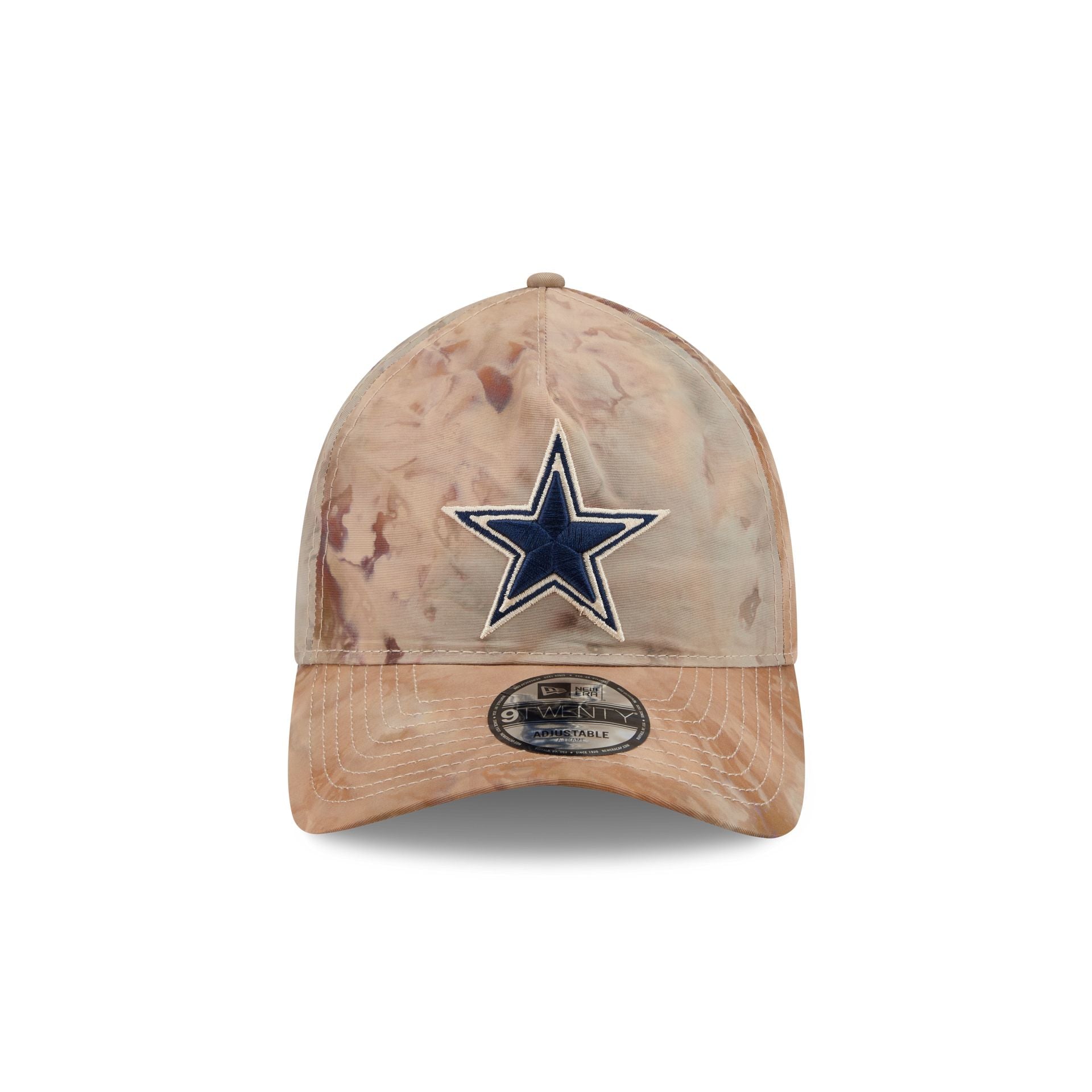 Dallas Cowboys Washed Nylon Brown 9TWENTY A-Frame Adjustable Hat