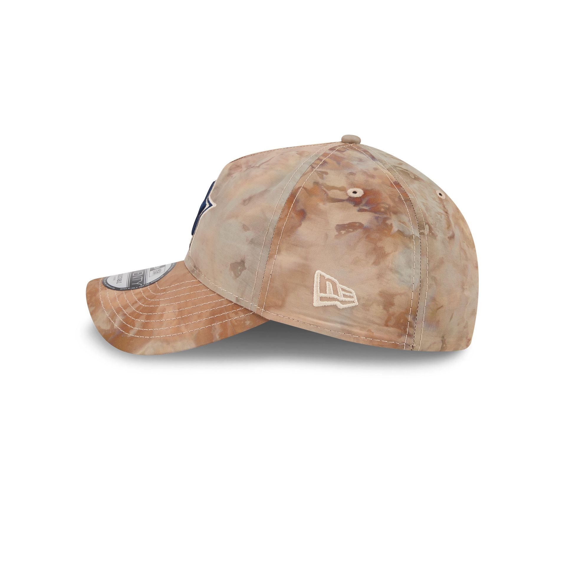 Dallas Cowboys Washed Nylon Brown 9TWENTY A-Frame Adjustable Hat