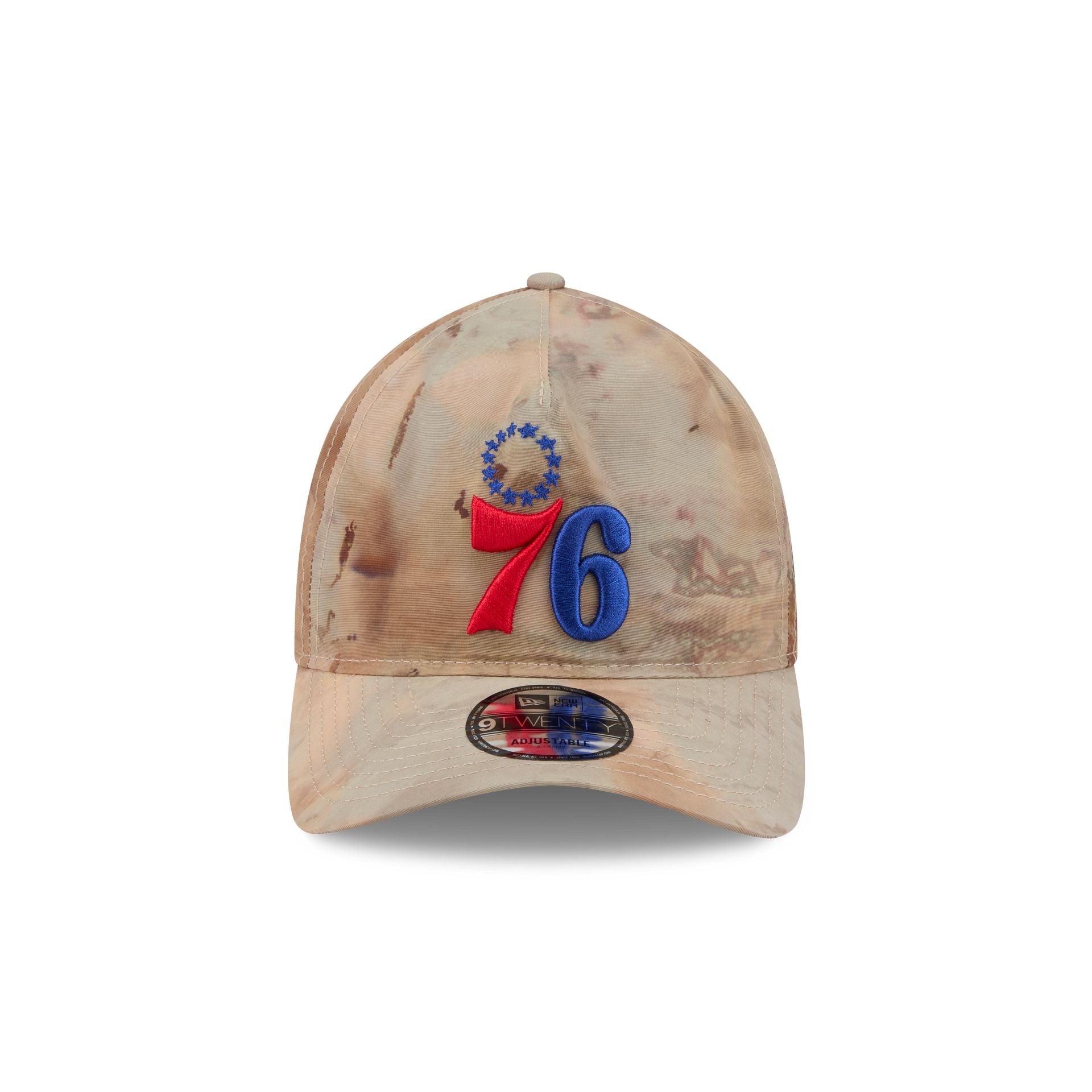 Philadelphia 76ers Washed Nylon Brown 9TWENTY A-Frame Adjustable Hat
