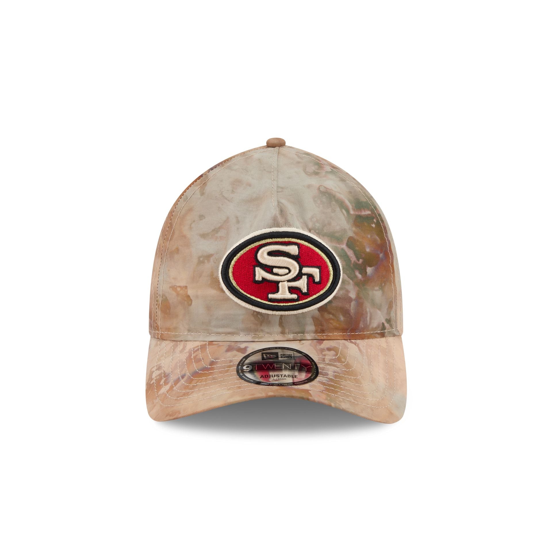 San Francisco 49ers Washed Nylon Brown 9TWENTY A-Frame Adjustable Hat