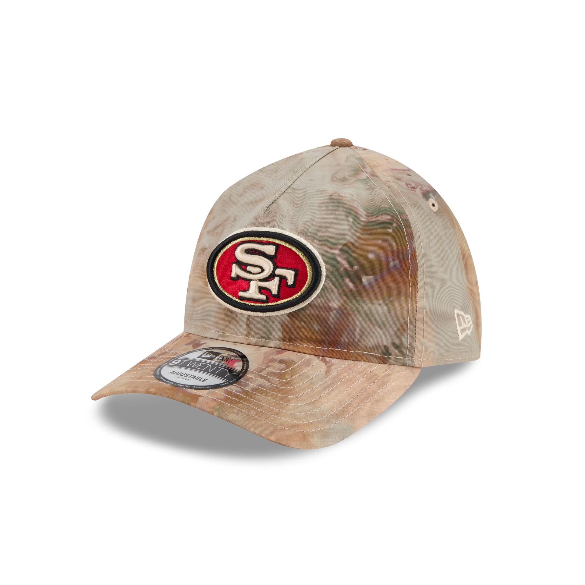 San Francisco 49ers Washed Nylon Brown 9TWENTY A-Frame Adjustable Hat