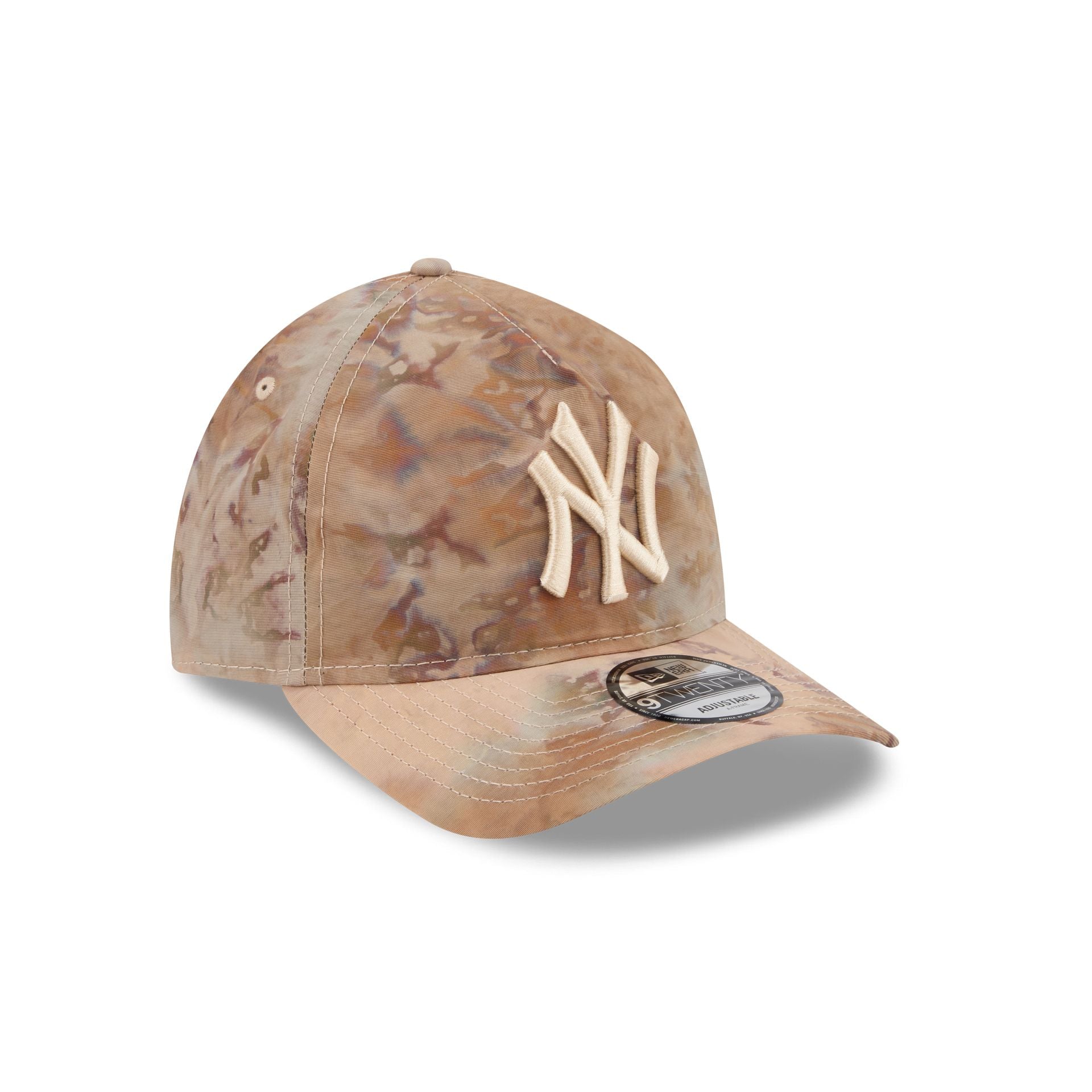 New York Yankees Washed Nylon Brown 9TWENTY A-Frame Adjustable Hat