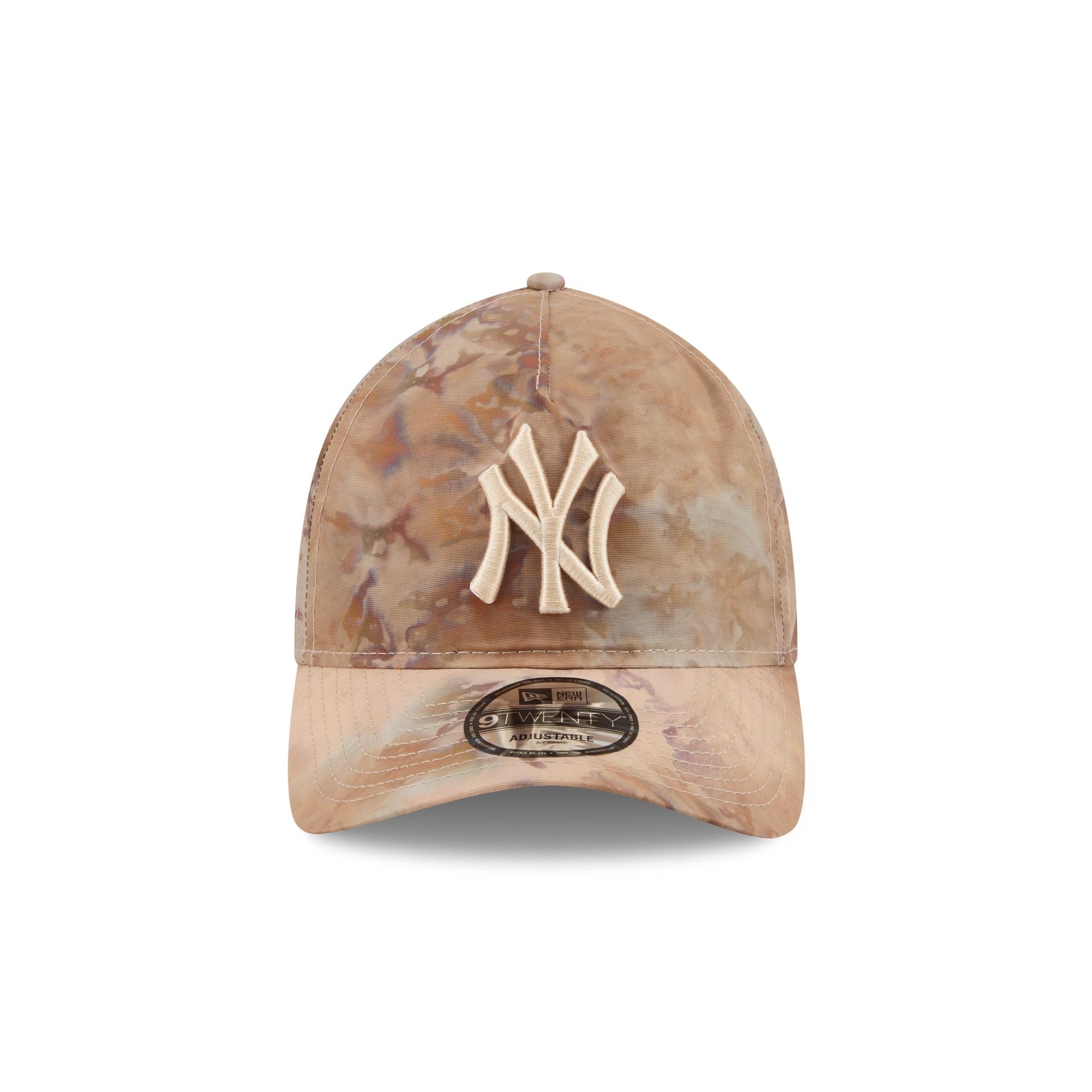 New York Yankees Washed Nylon Brown 9TWENTY A-Frame Adjustable Hat