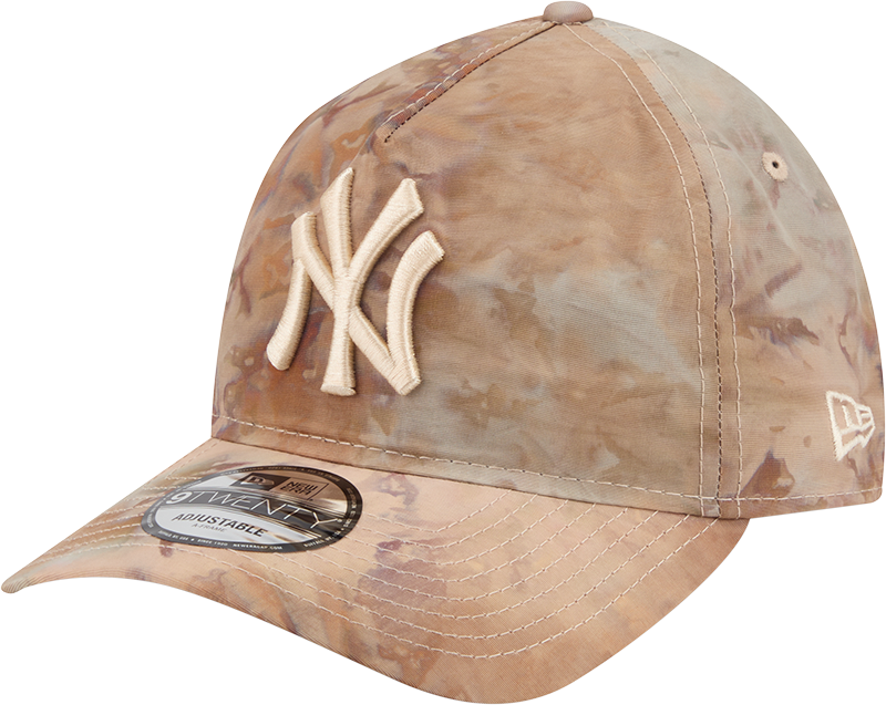 New York Yankees Washed Nylon Brown 9TWENTY A-Frame Adjustable Hat