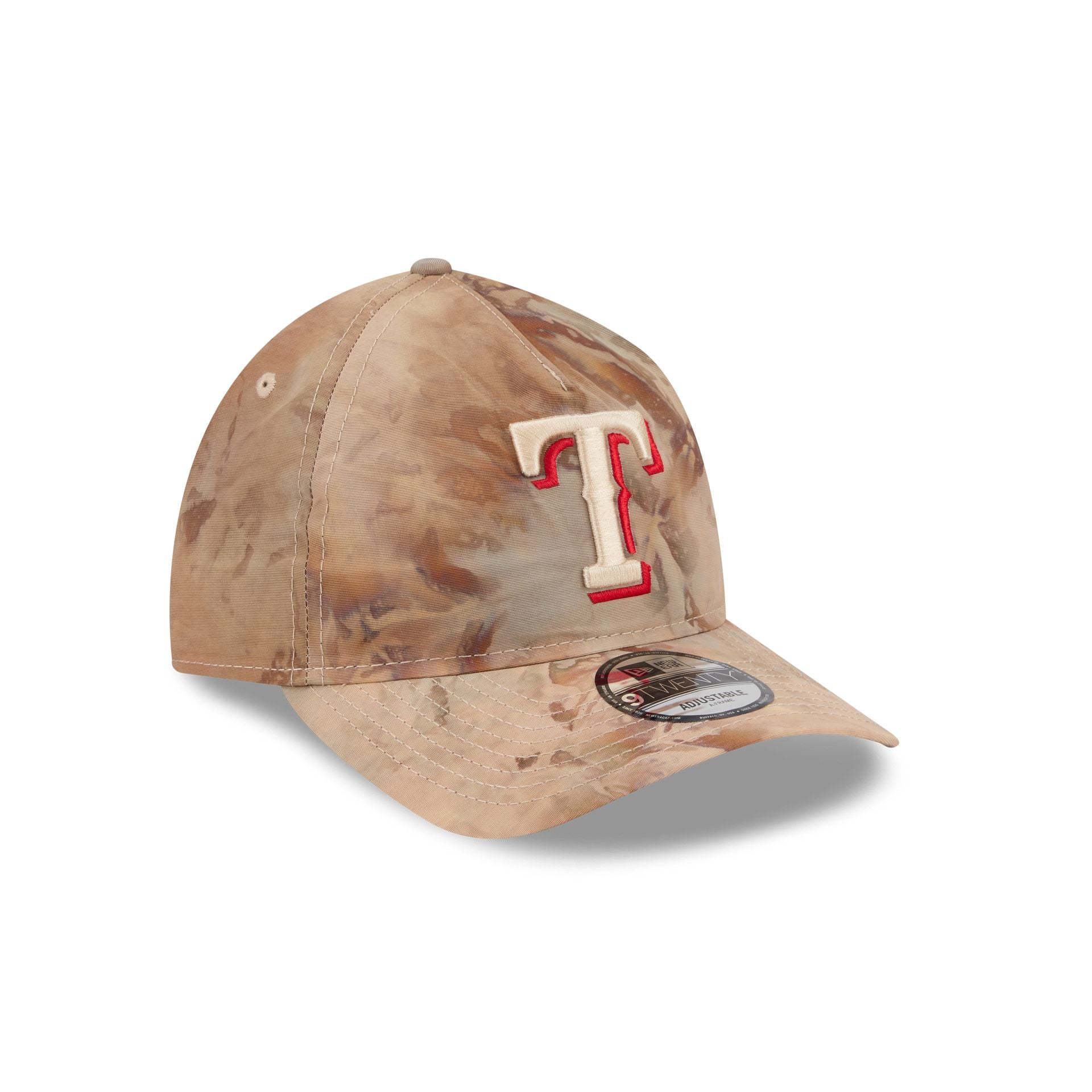 Texas Rangers Washed Nylon Brown 9TWENTY A-Frame Adjustable Hat