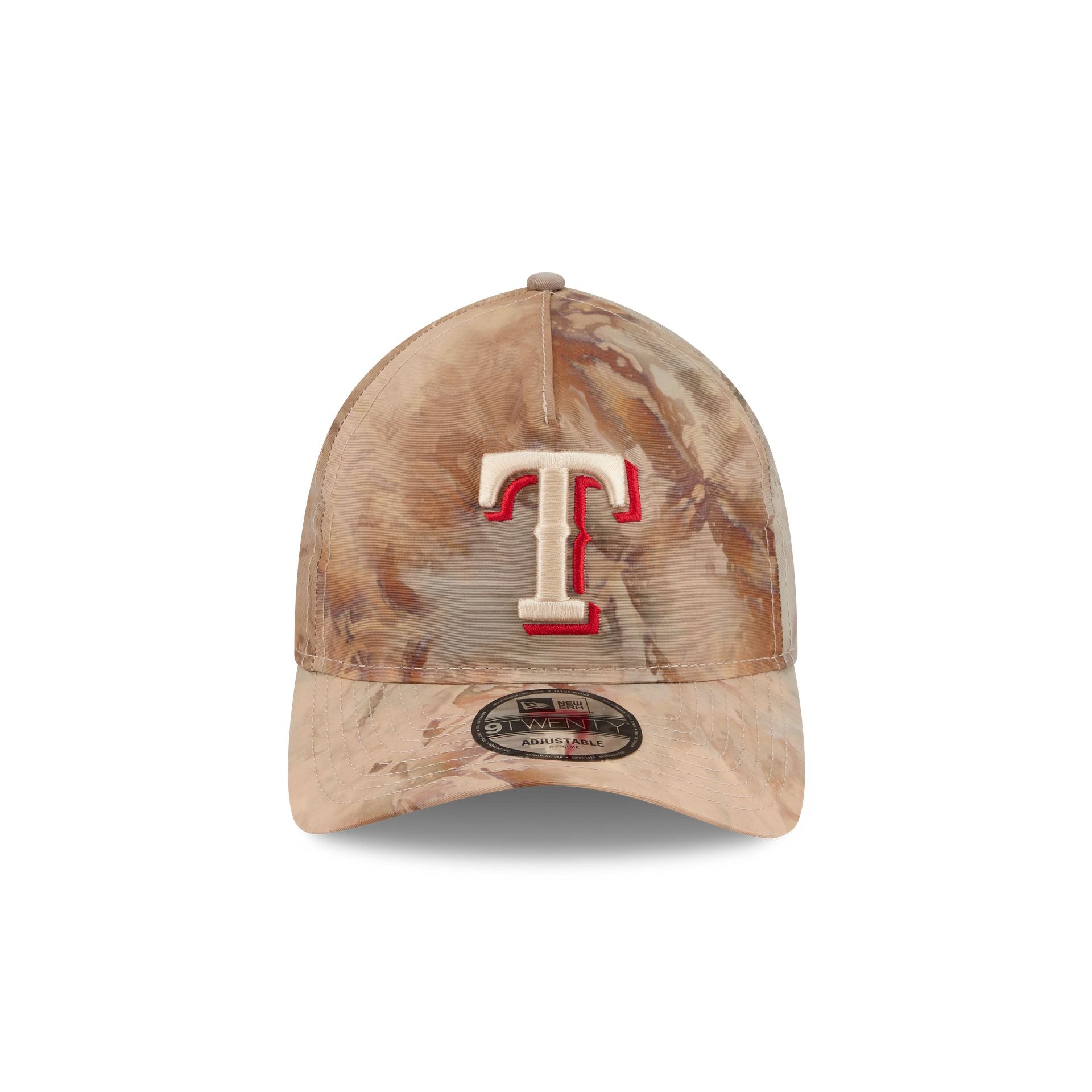 Texas Rangers Washed Nylon Brown 9TWENTY A-Frame Adjustable Hat