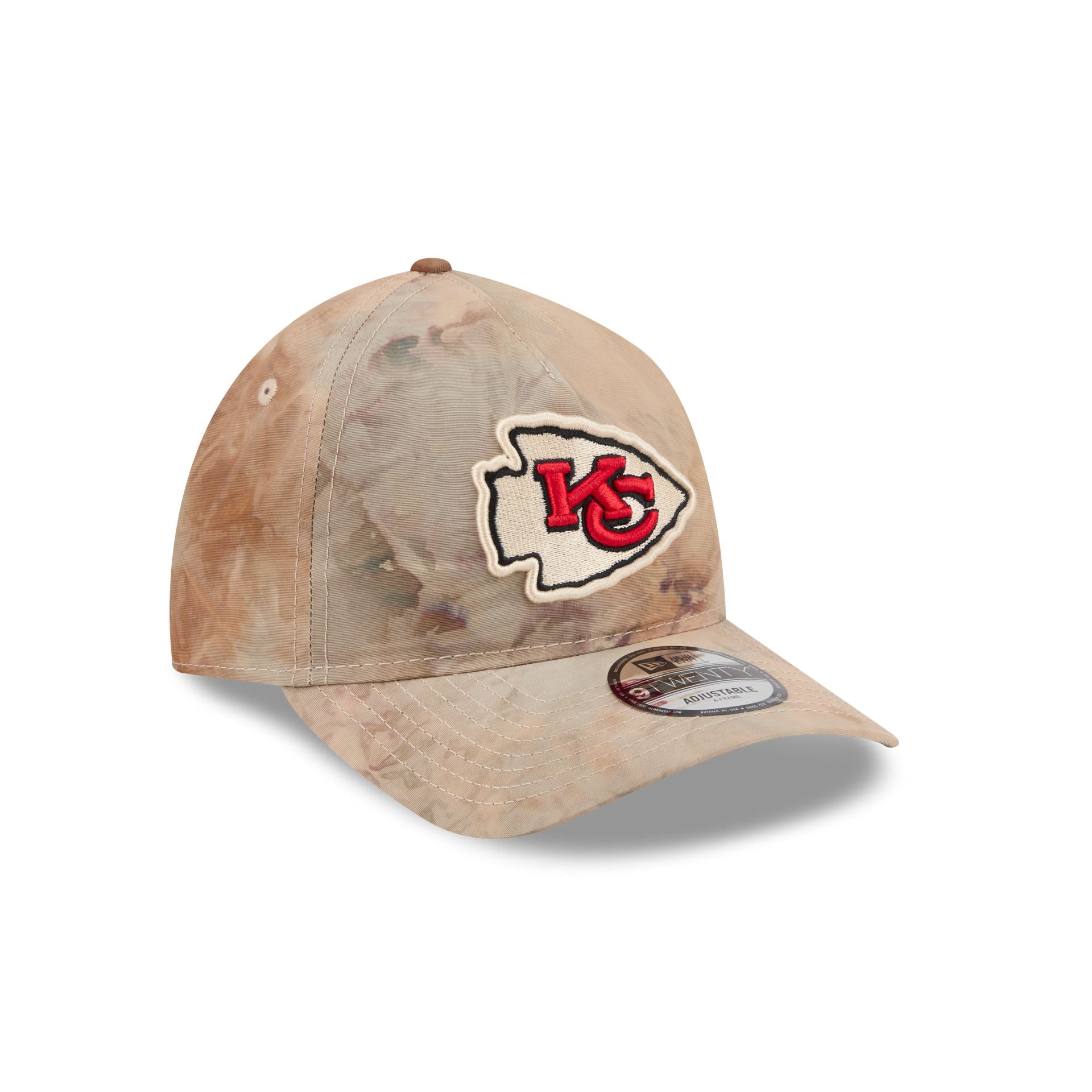 Kansas City Chiefs Washed Nylon Brown 9TWENTY A-Frame Adjustable Hat