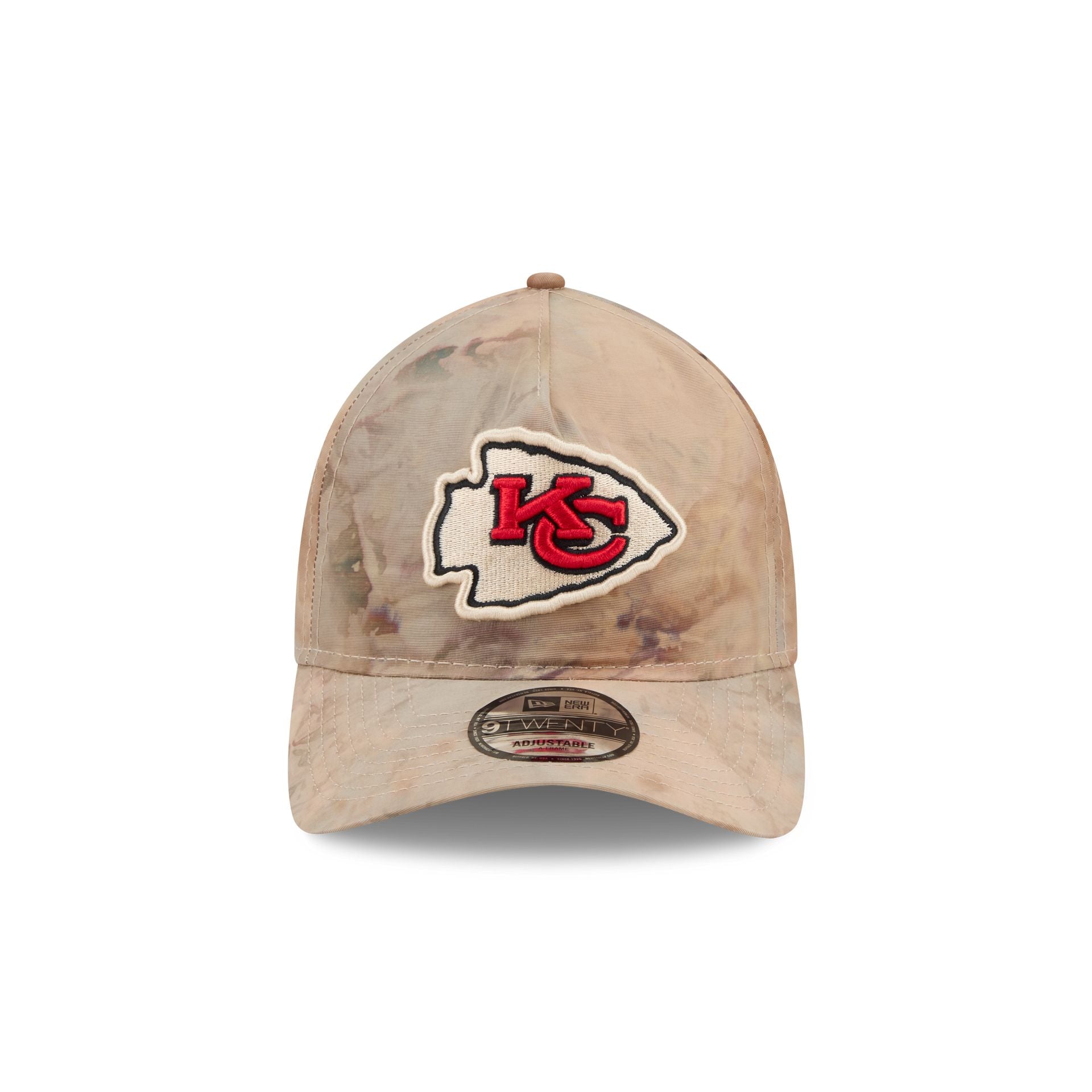 Kansas City Chiefs Washed Nylon Brown 9TWENTY A-Frame Adjustable Hat
