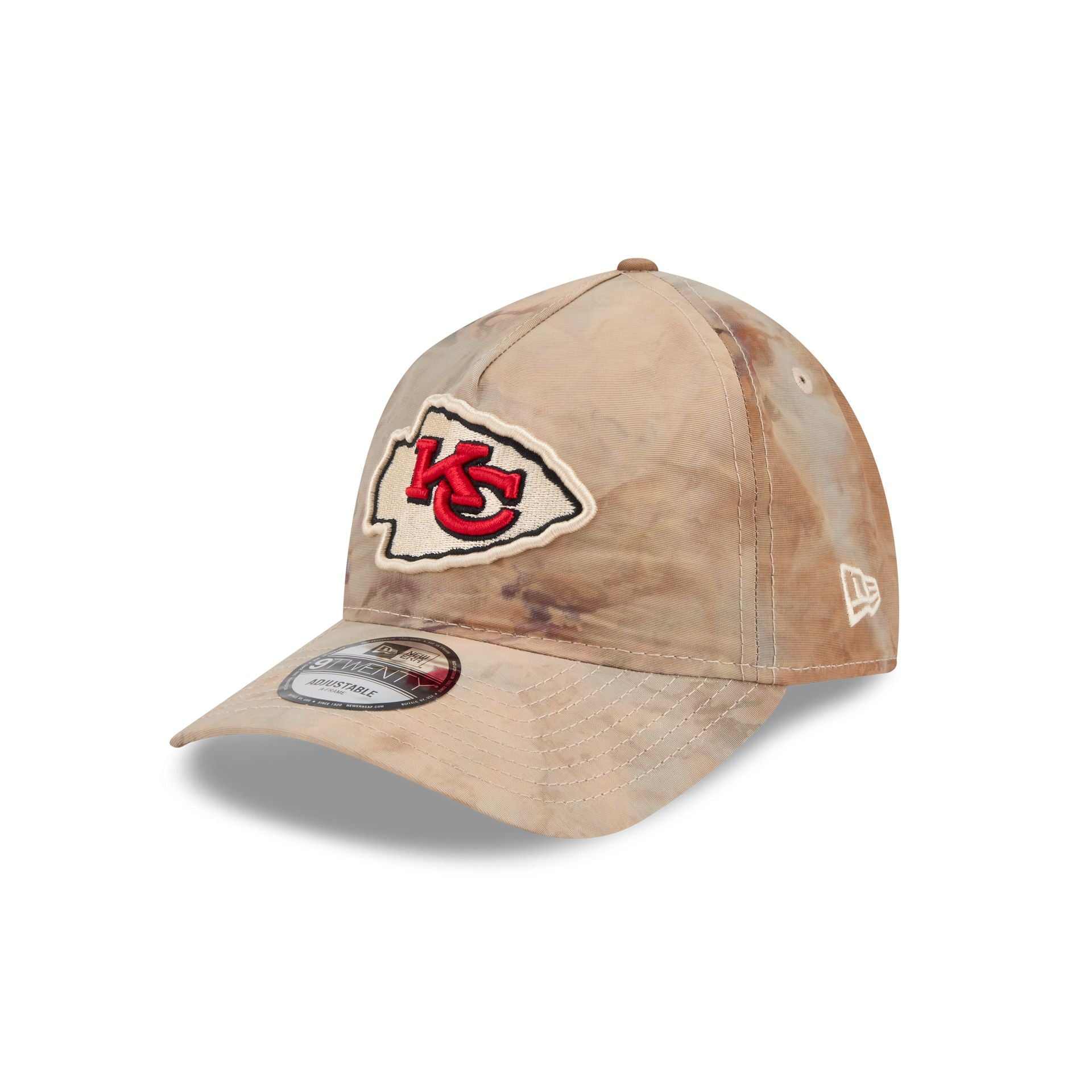 Kansas City Chiefs Washed Nylon Brown 9TWENTY A-Frame Adjustable Hat