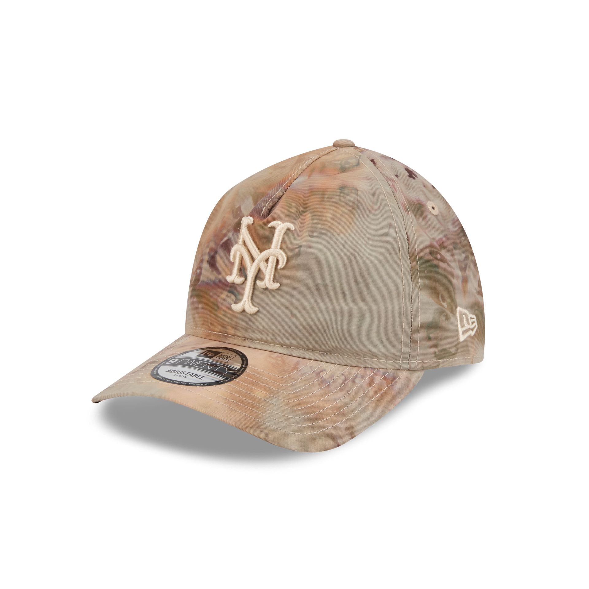 New York Mets Washed Nylon Brown 9TWENTY A-Frame Adjustable Hat