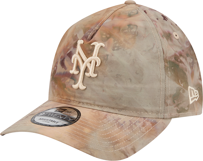 New York Mets Washed Nylon Brown 9TWENTY A-Frame Adjustable Hat
