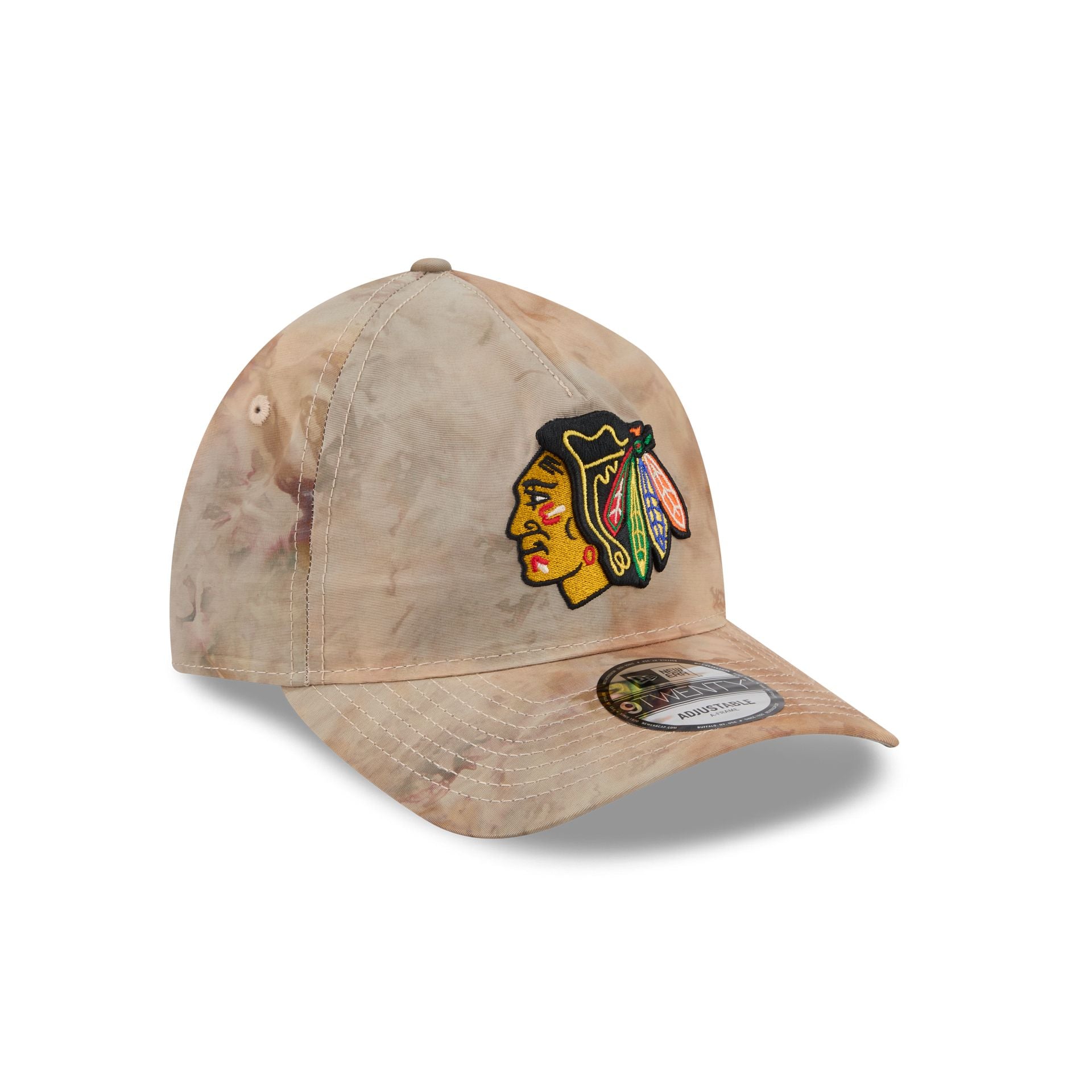 Chicago Blackhawks Washed Nylon Brown 9TWENTY A-Frame Adjustable Hat