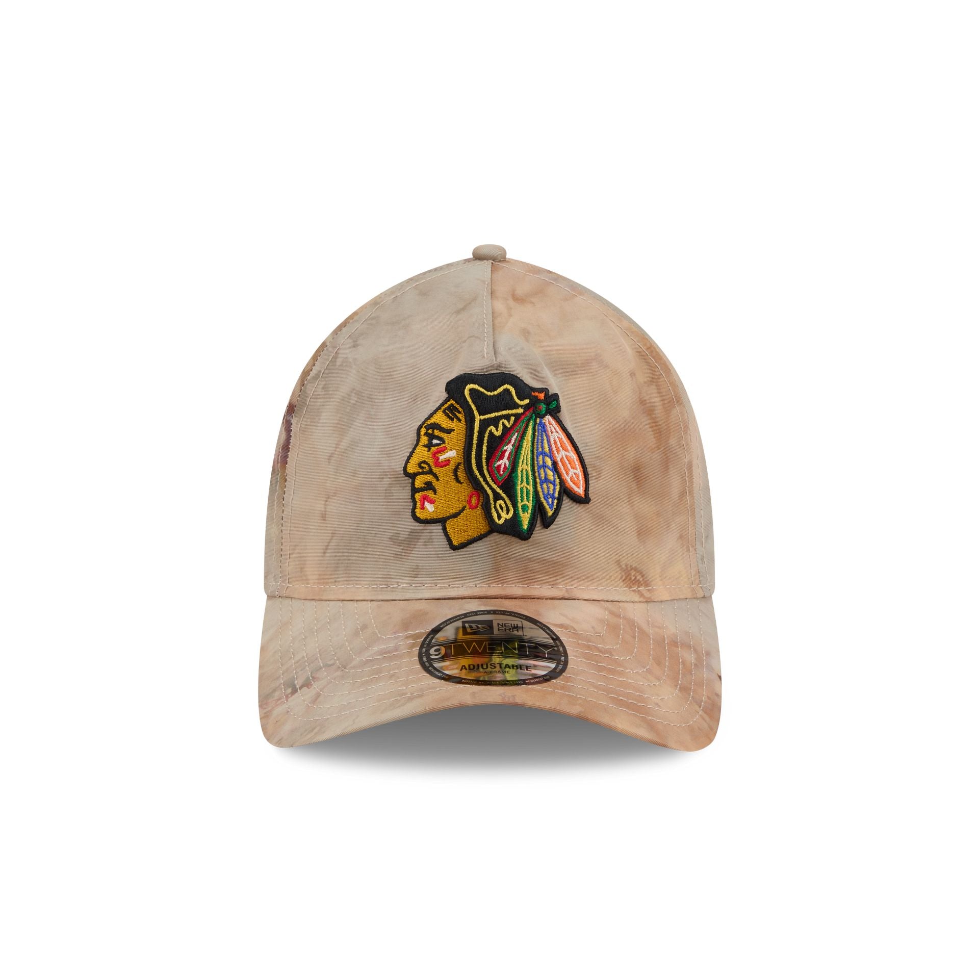 Chicago Blackhawks Washed Nylon Brown 9TWENTY A-Frame Adjustable Hat