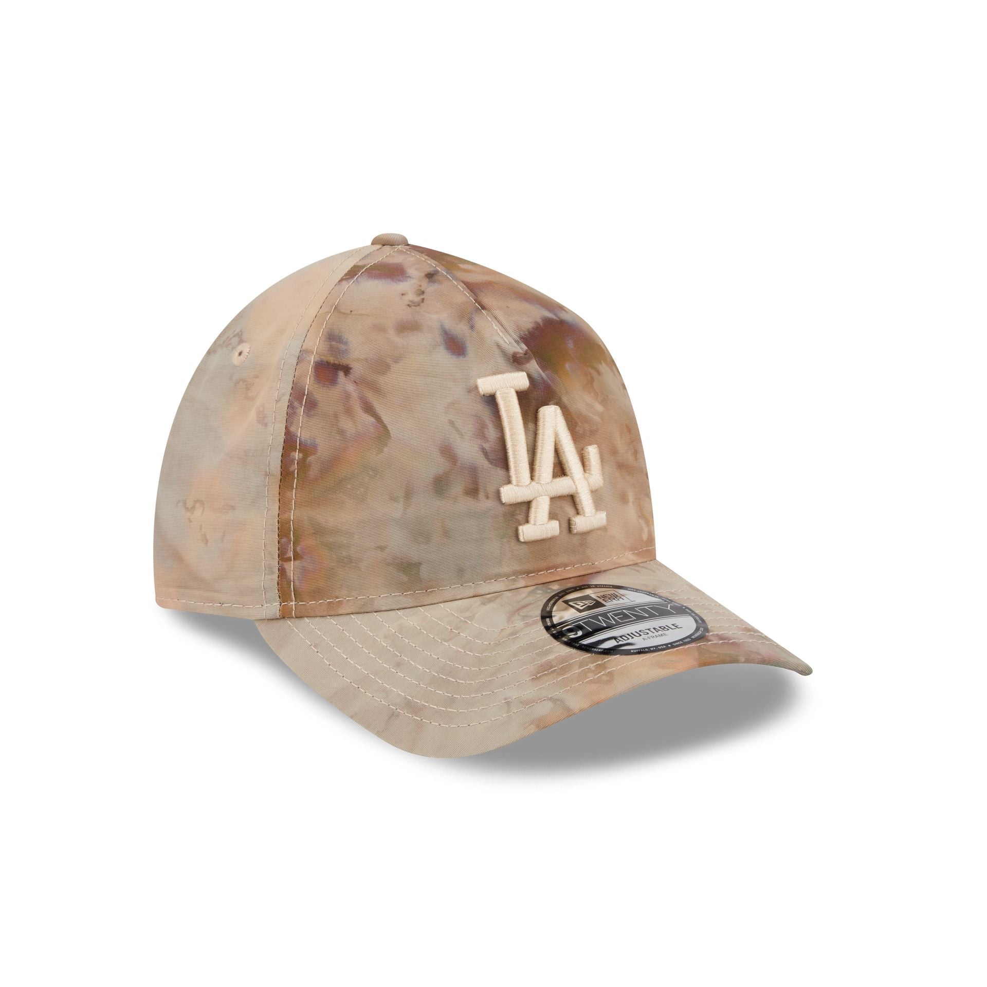 Los Angeles Dodgers Washed Nylon Brown 9TWENTY A-Frame Adjustable Hat