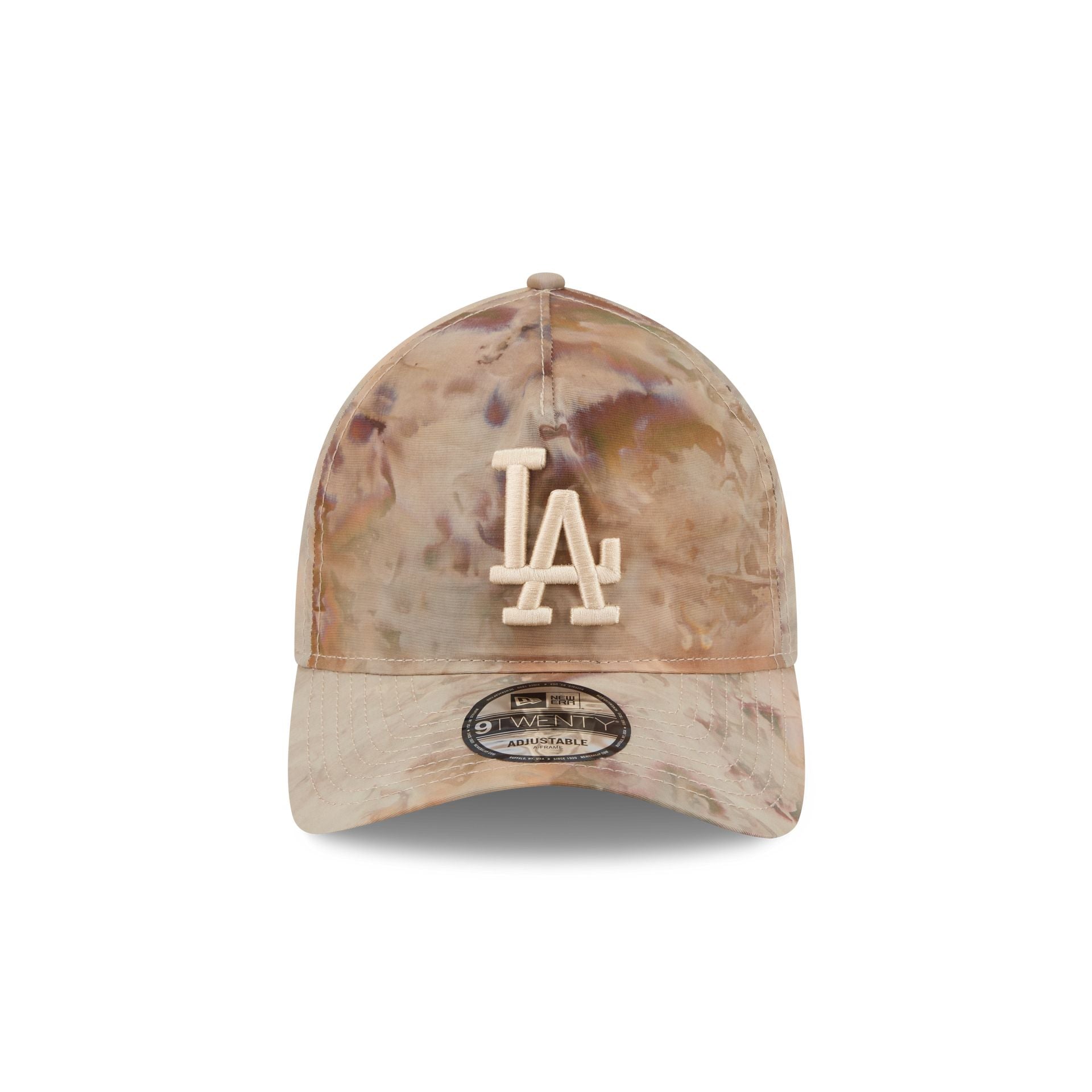 Los Angeles Dodgers Washed Nylon Brown 9TWENTY A-Frame Adjustable Hat
