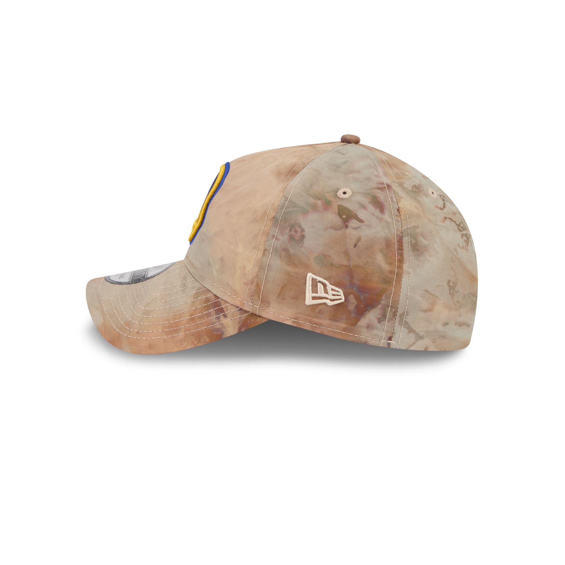 Golden State Warriors Washed Nylon Brown 9TWENTY A-Frame Adjustable Hat