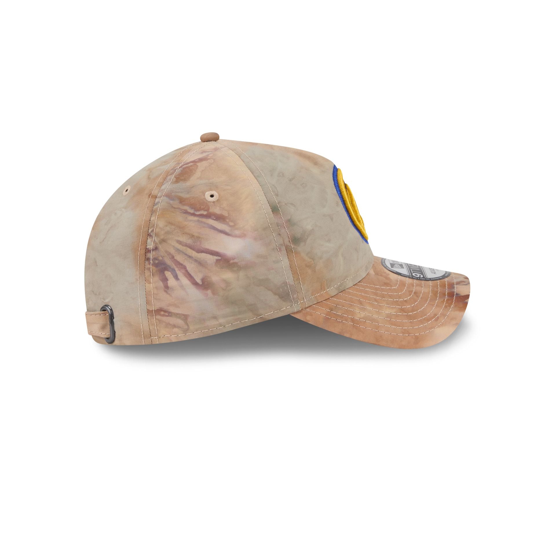 Golden State Warriors Washed Nylon Brown 9TWENTY A-Frame Adjustable Hat